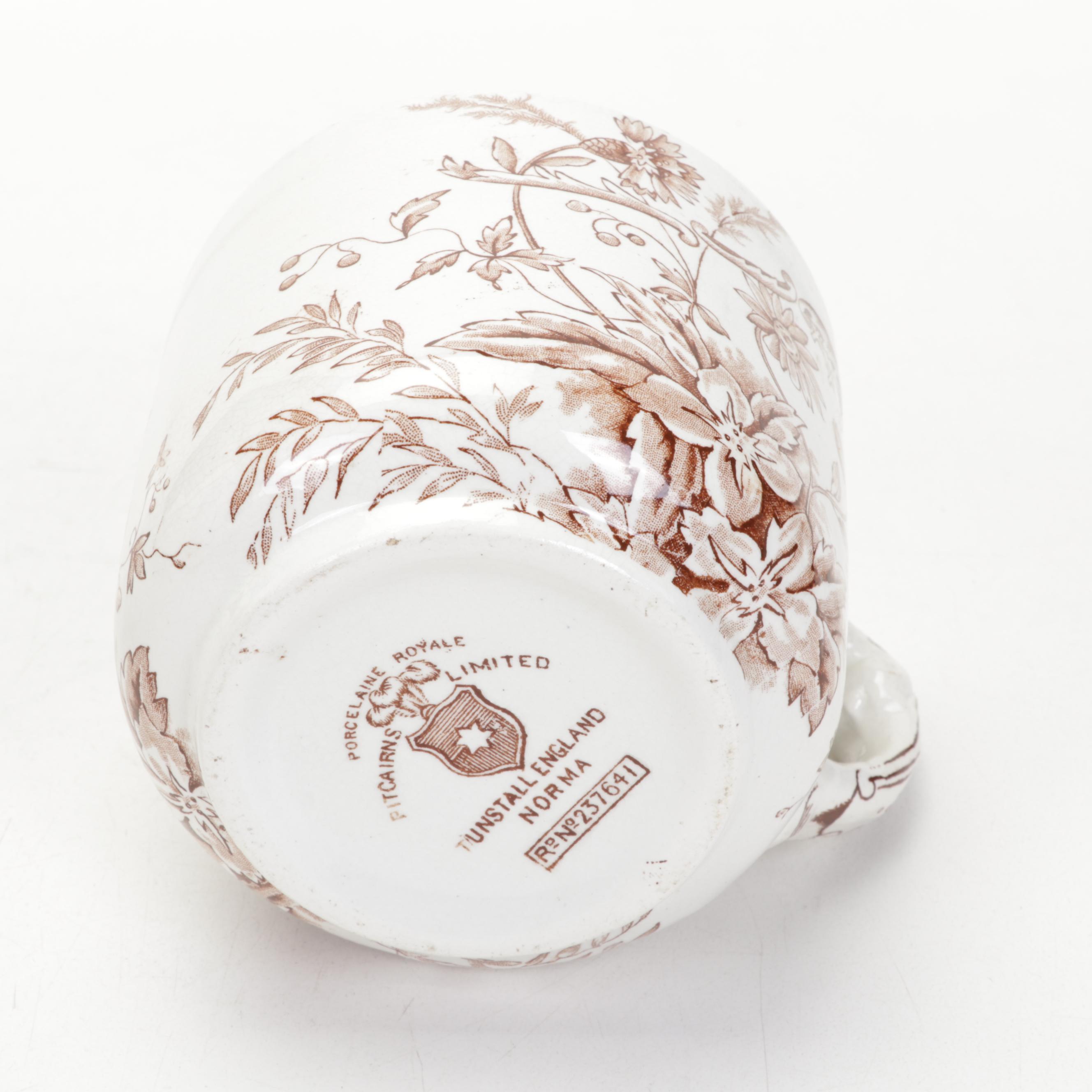 Porcelain Royale Pitcairns Limited "Norma" Ironstone Transferware
