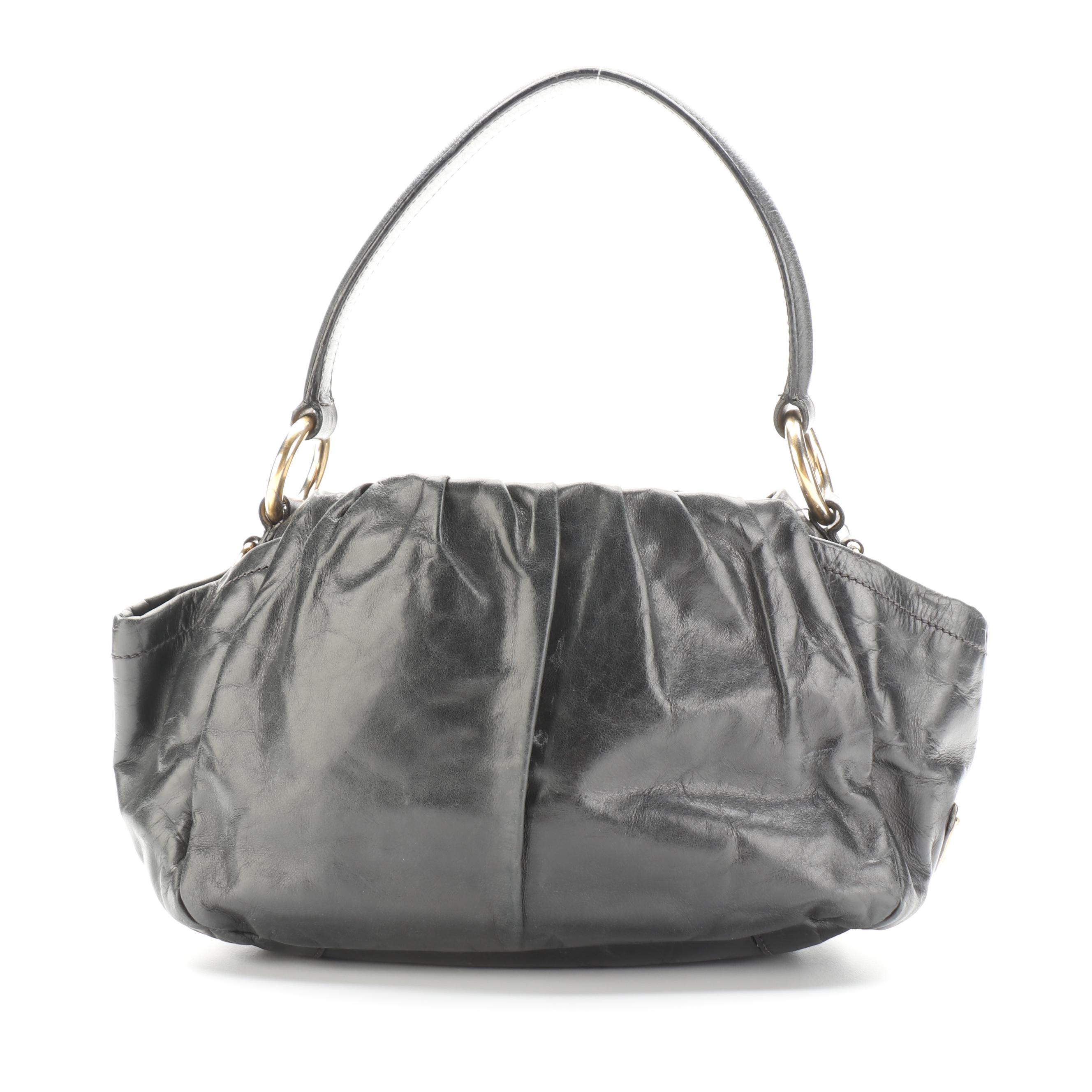 Prada Bow Handbag in Black Leather