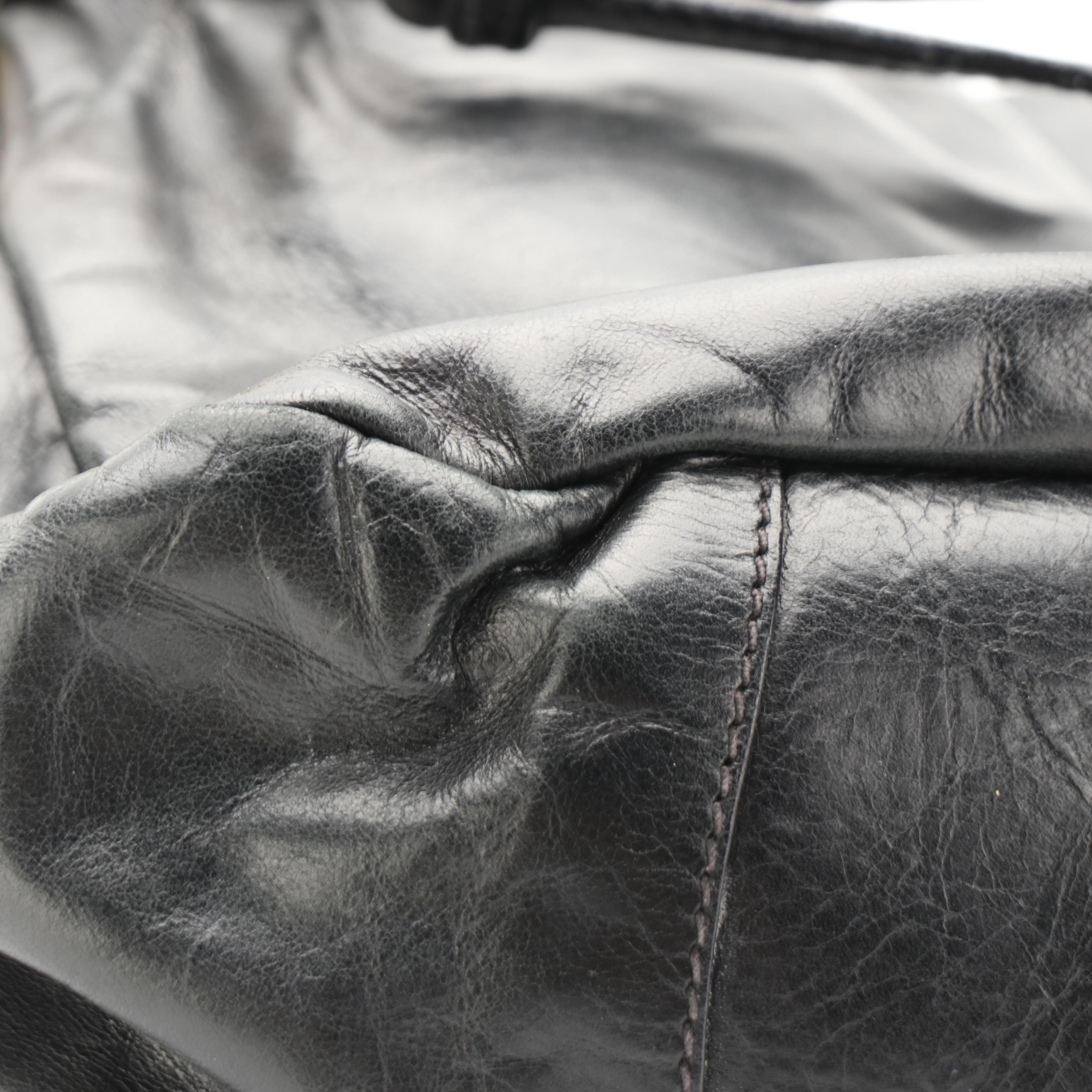 Prada Bow Handbag in Black Leather