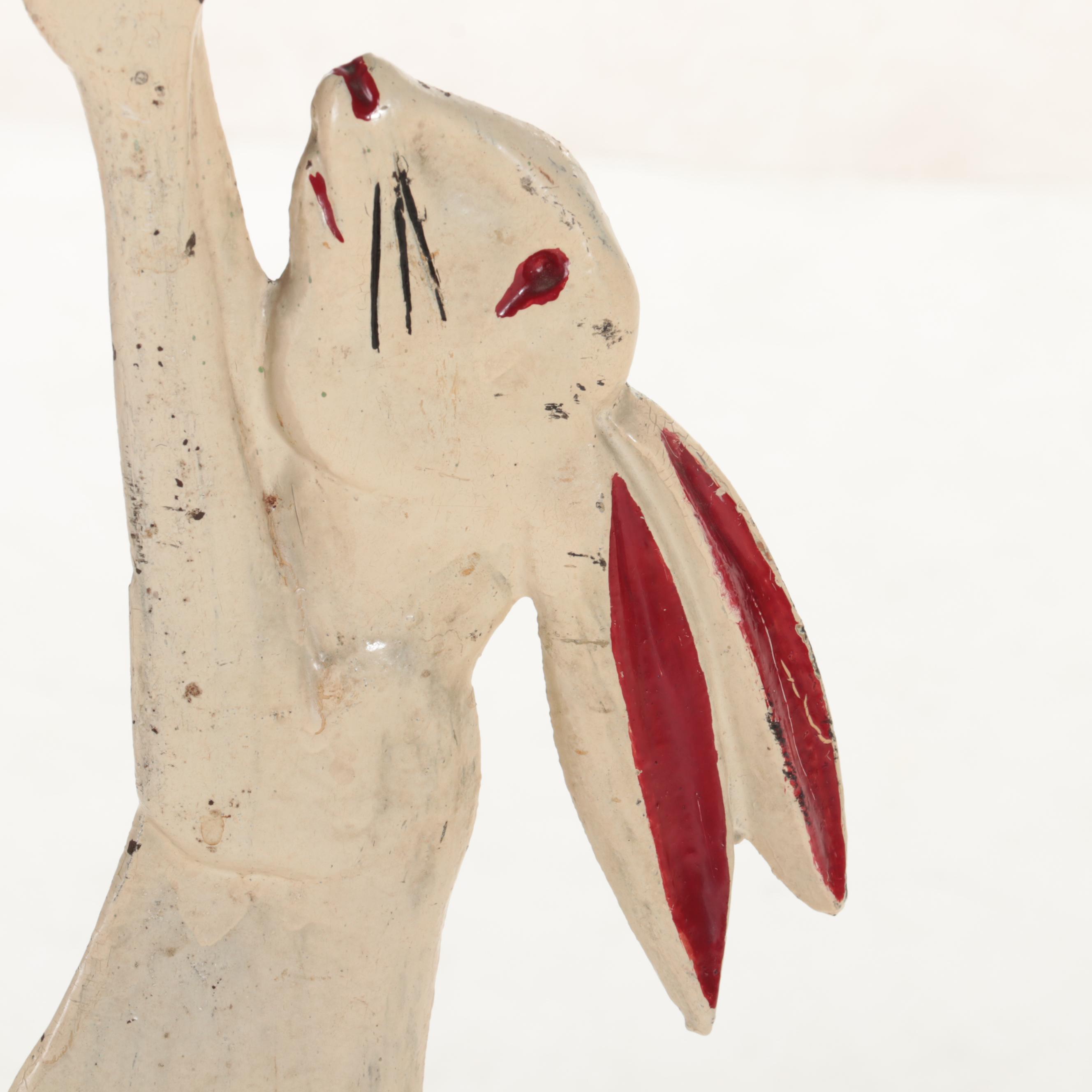 Metal Rabbit Plant Stand