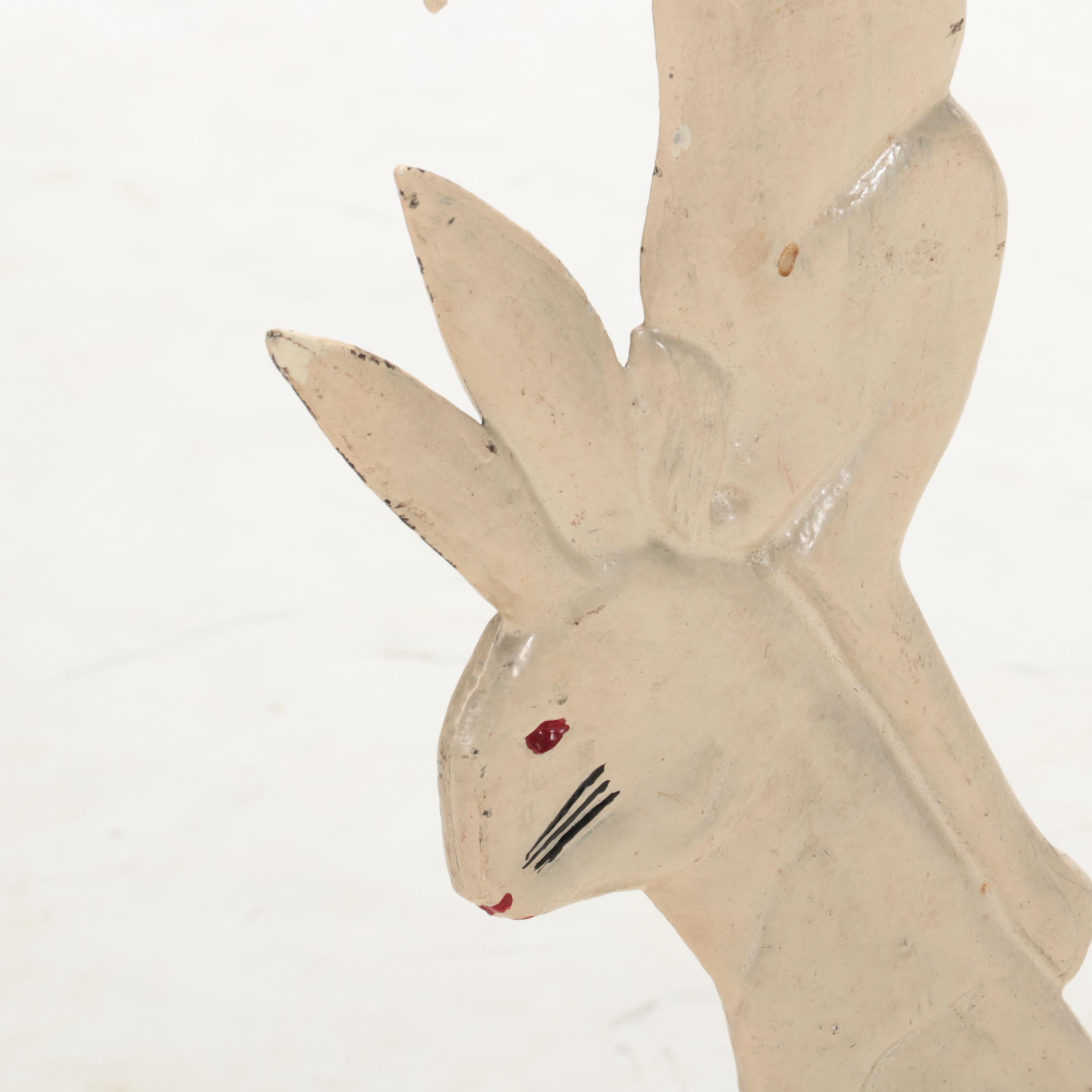 Metal Rabbit Plant Stand