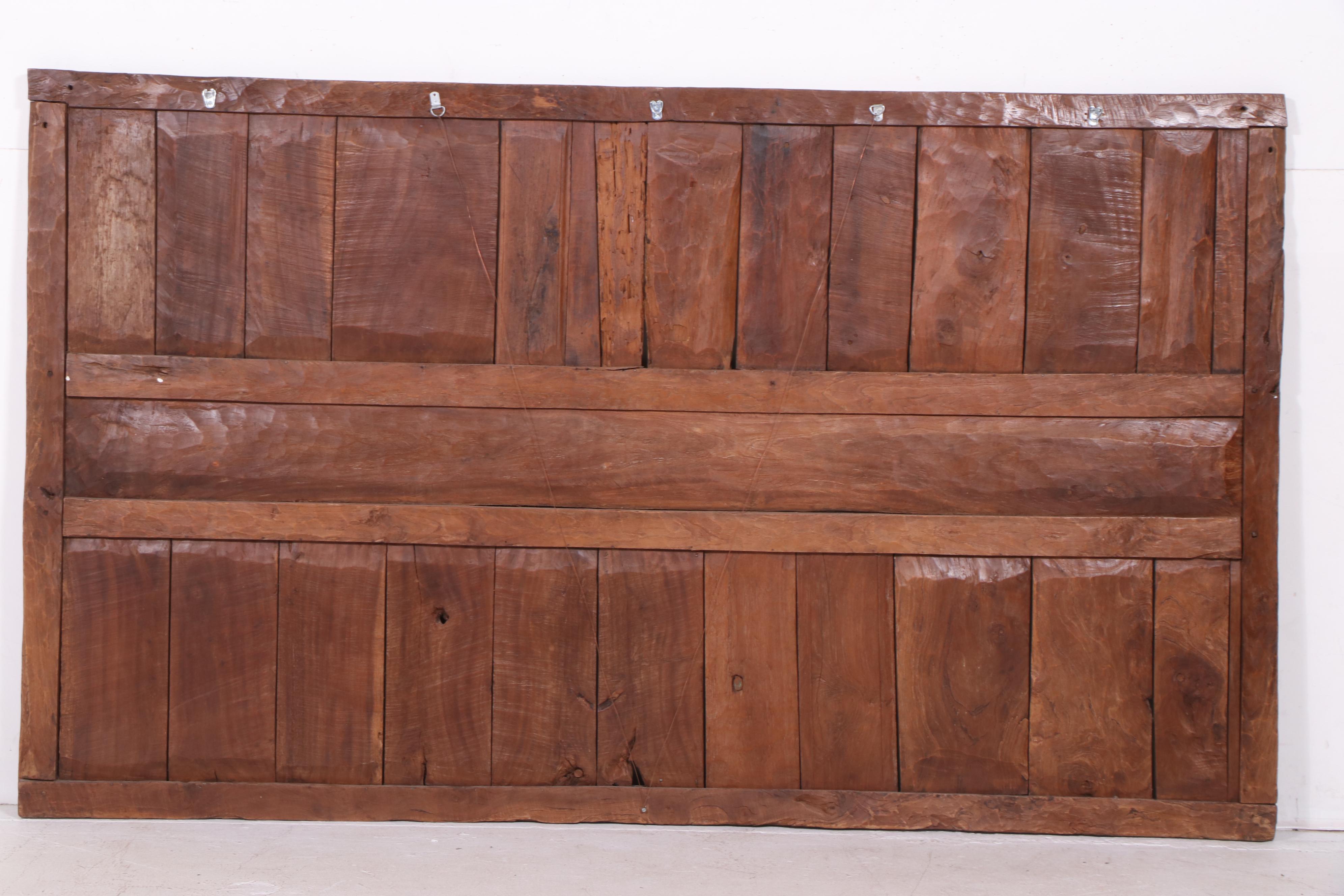 Italian Rococo Style Hand-Painted Repurposed Wood Wall Hanging