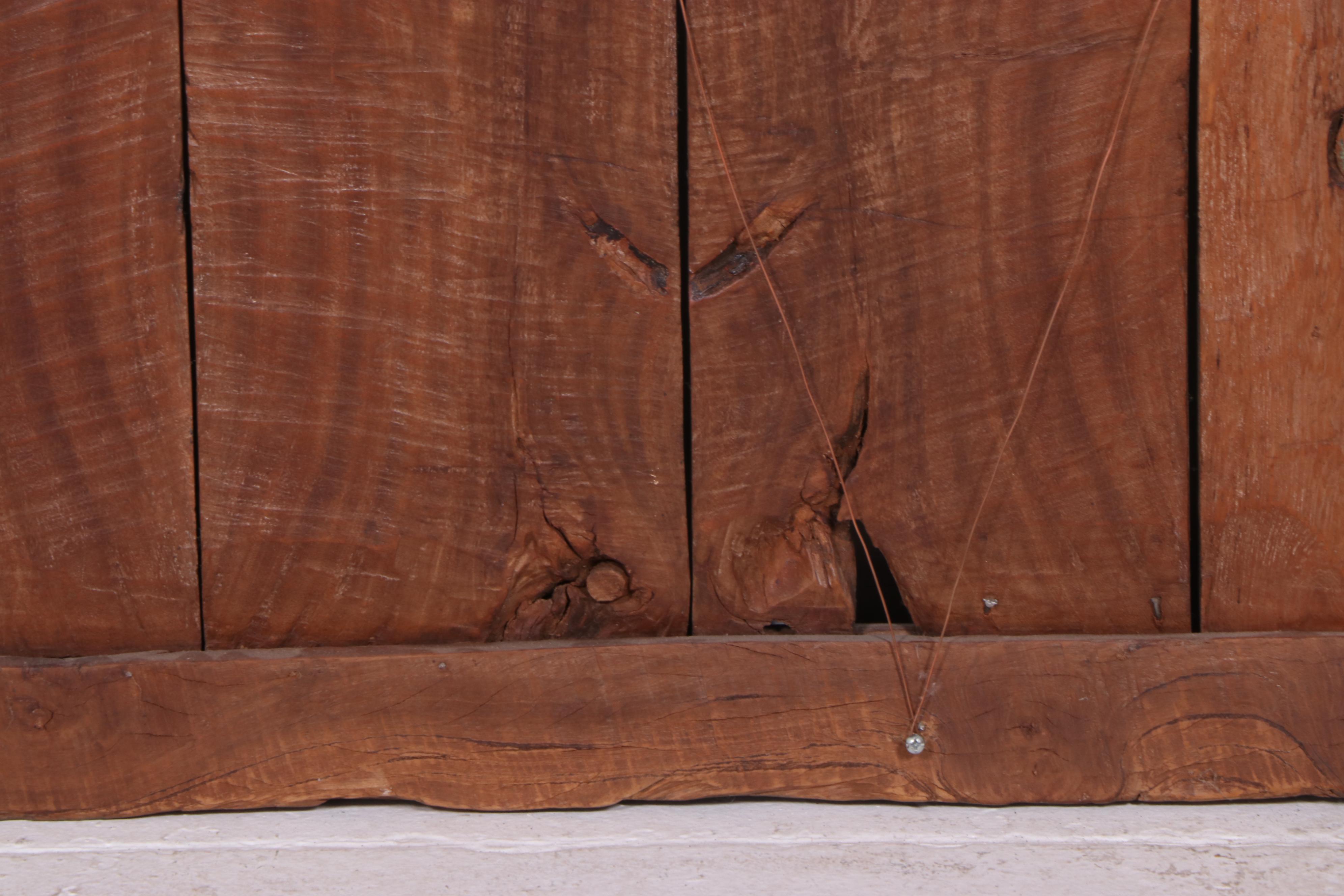 Italian Rococo Style Hand-Painted Repurposed Wood Wall Hanging