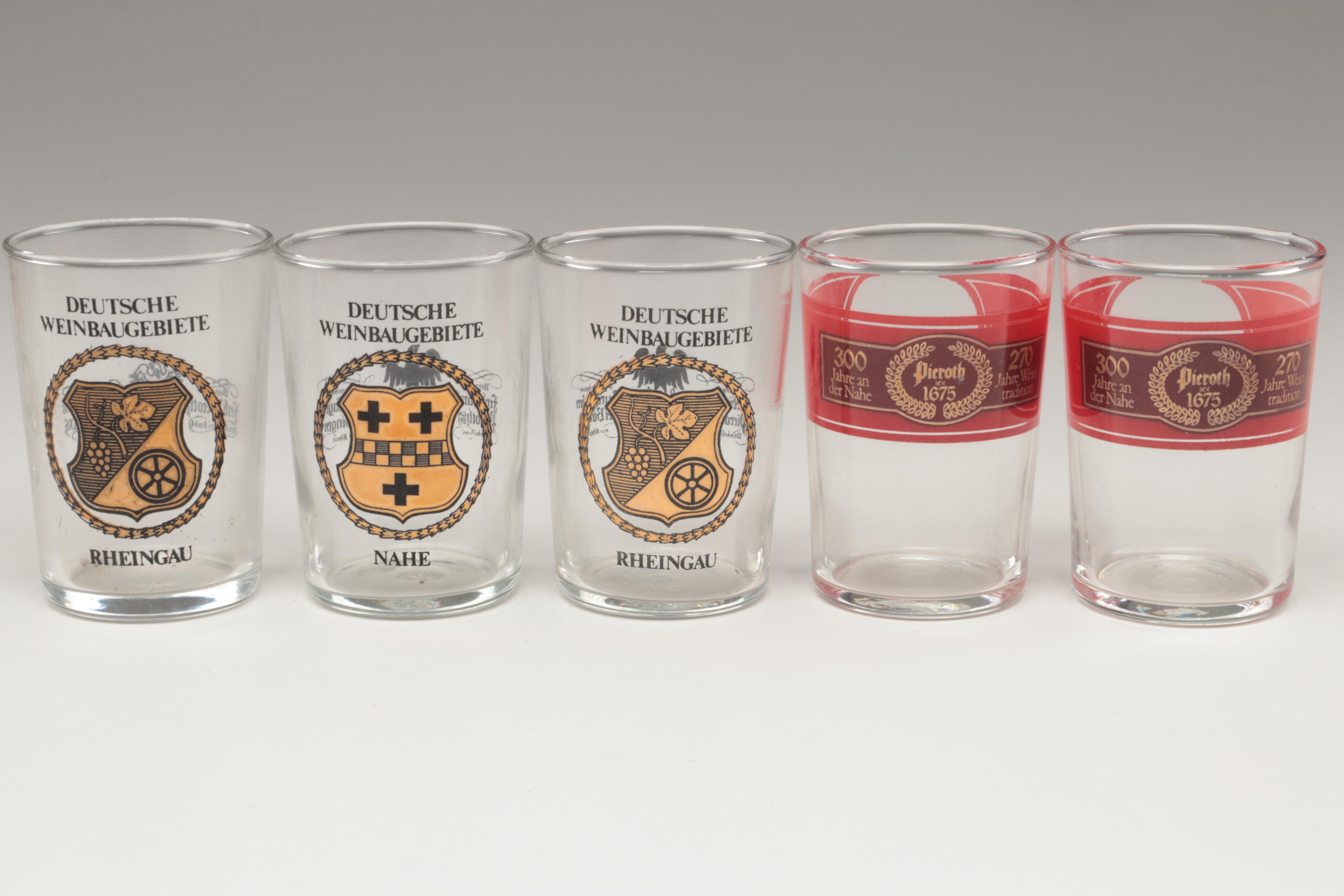 Pieroth 1675 and Other German Wine Glasses