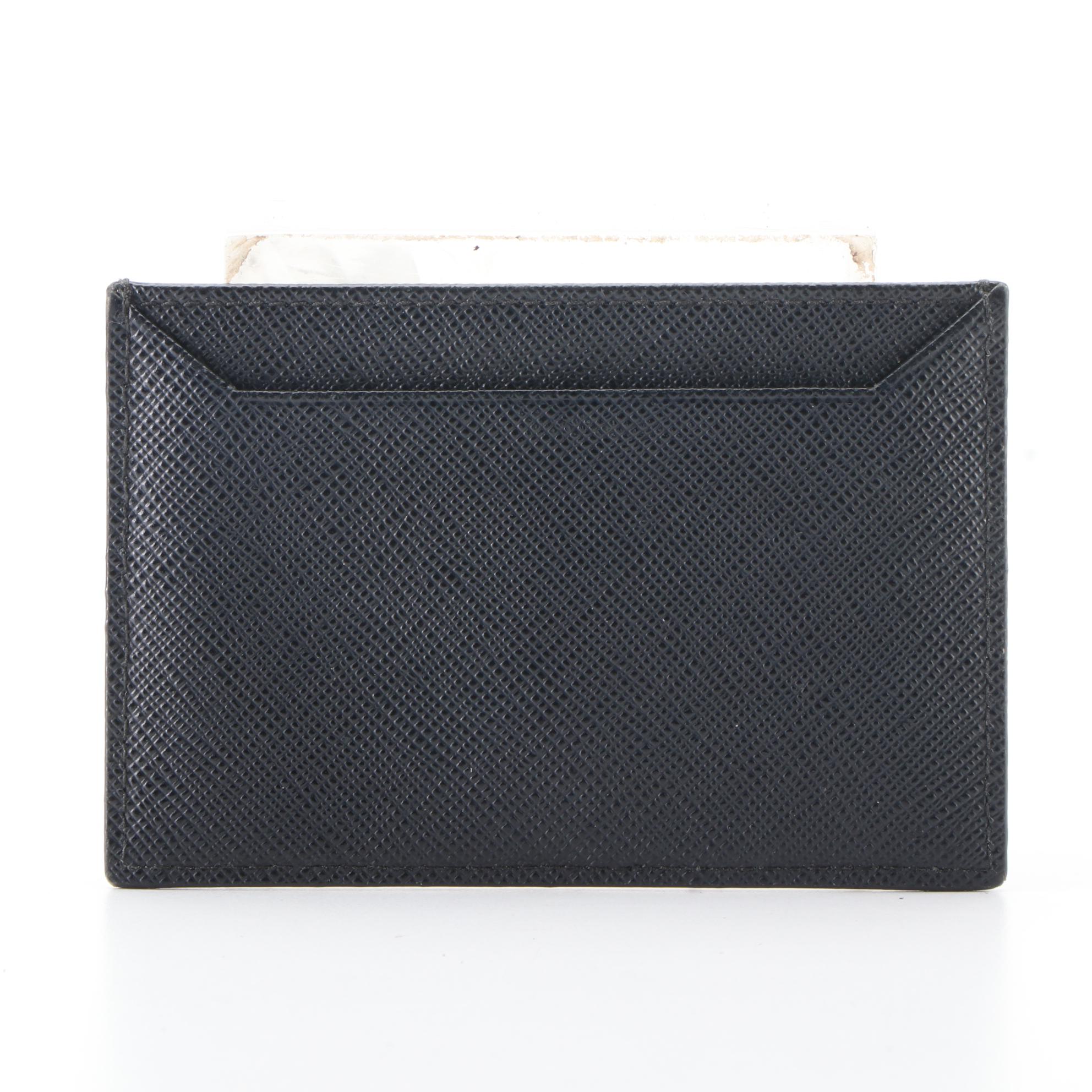 Prada Cardholder in Black Saffiano Leather