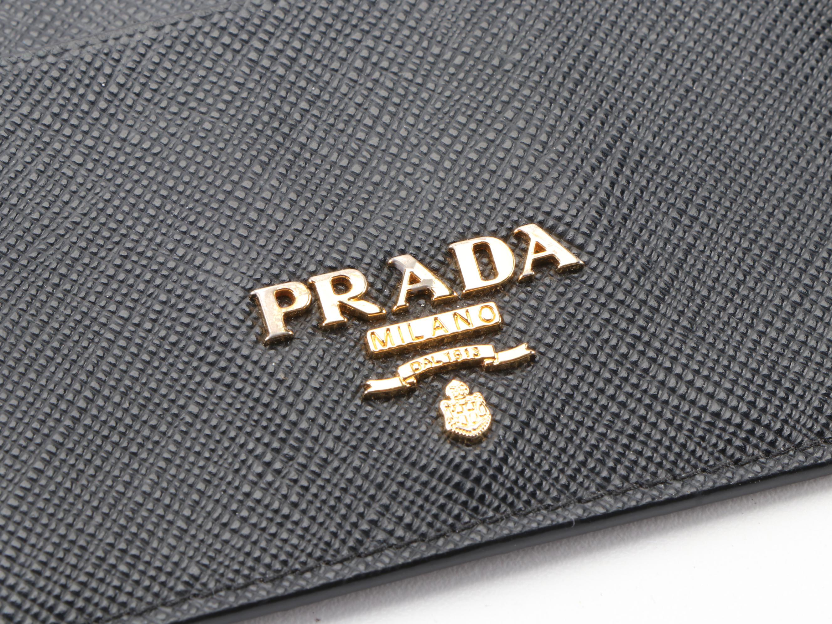 Prada Cardholder in Black Saffiano Leather