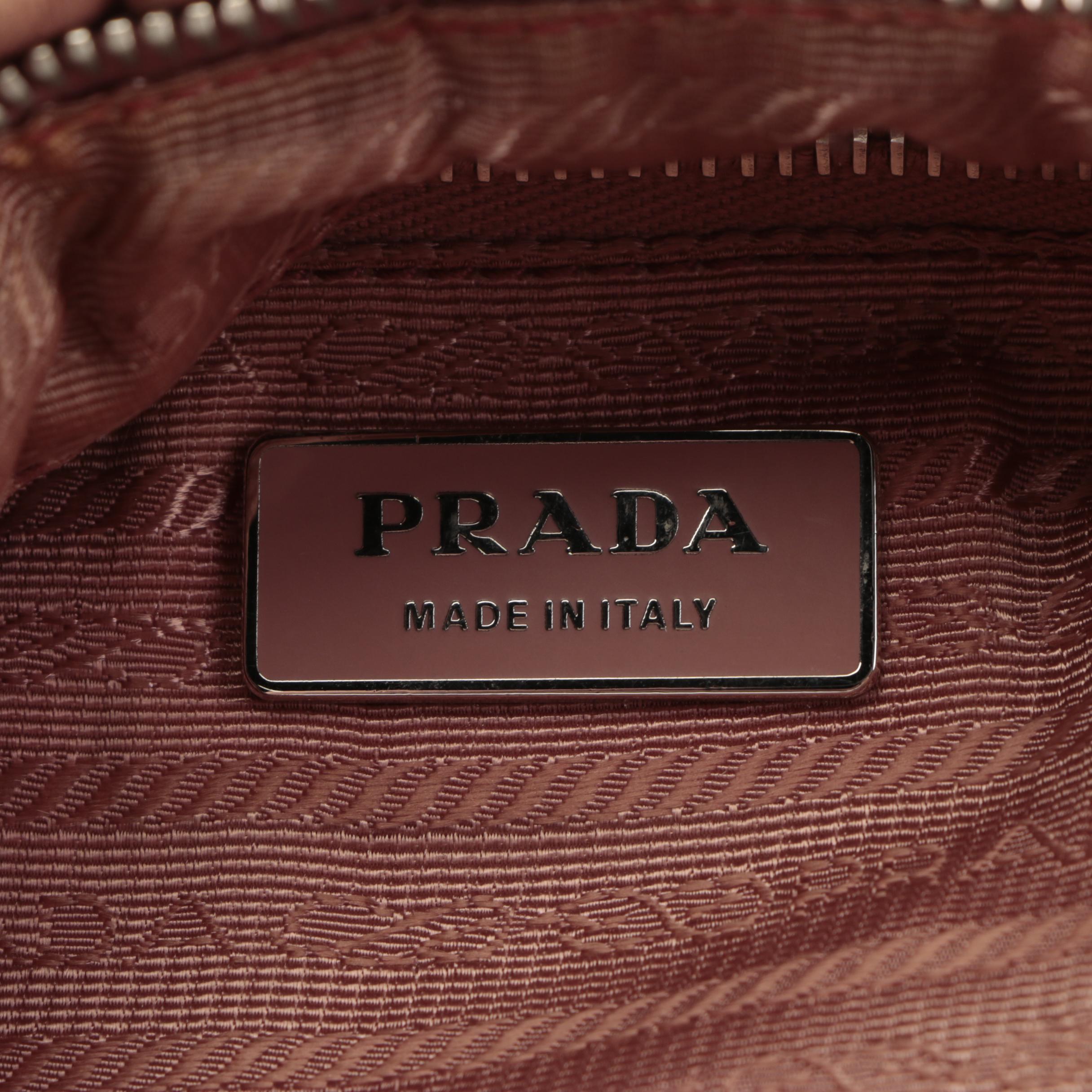Prada Pleated Leather Shoulder Bag