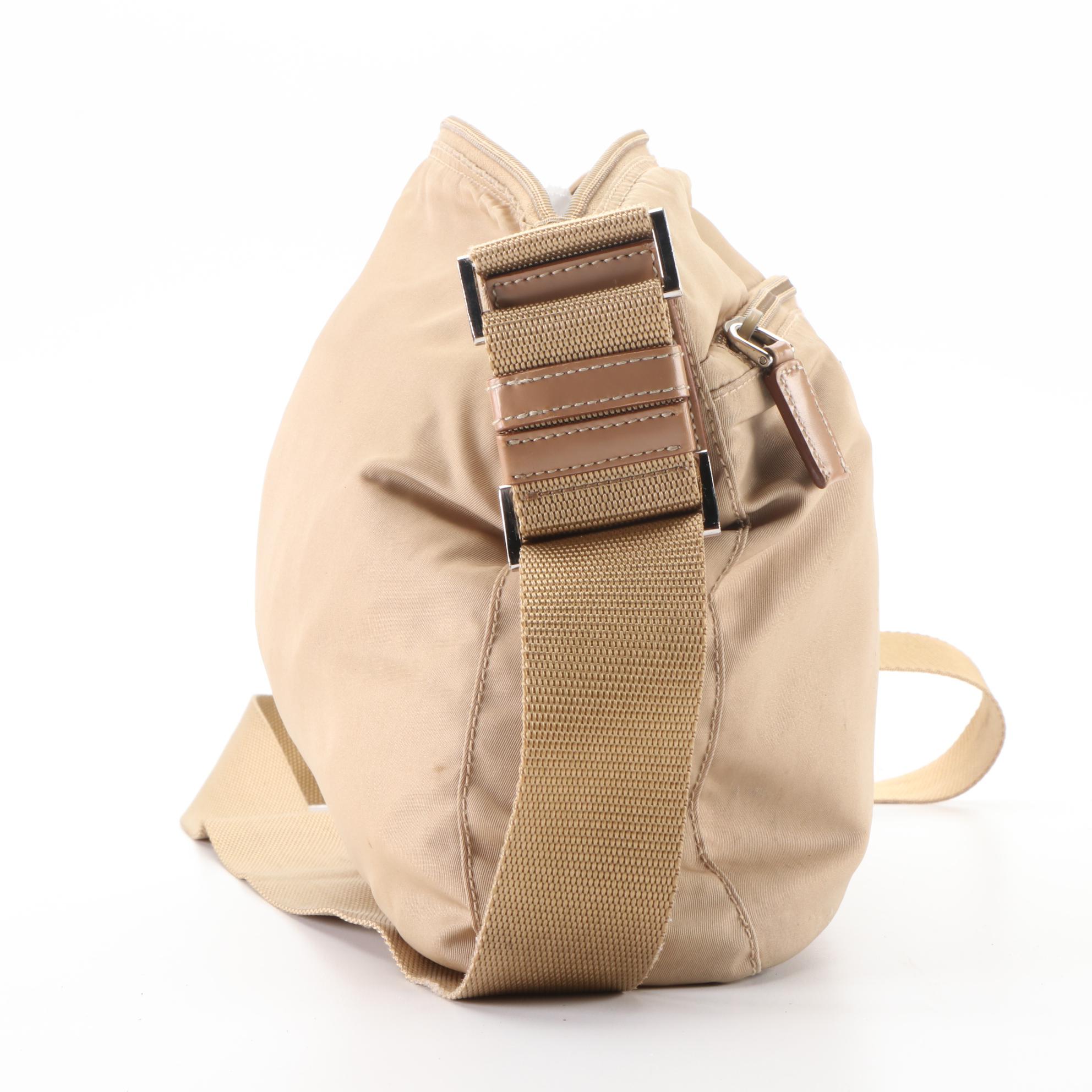 Prada Crossbody Bag in Beige Nylon Twill