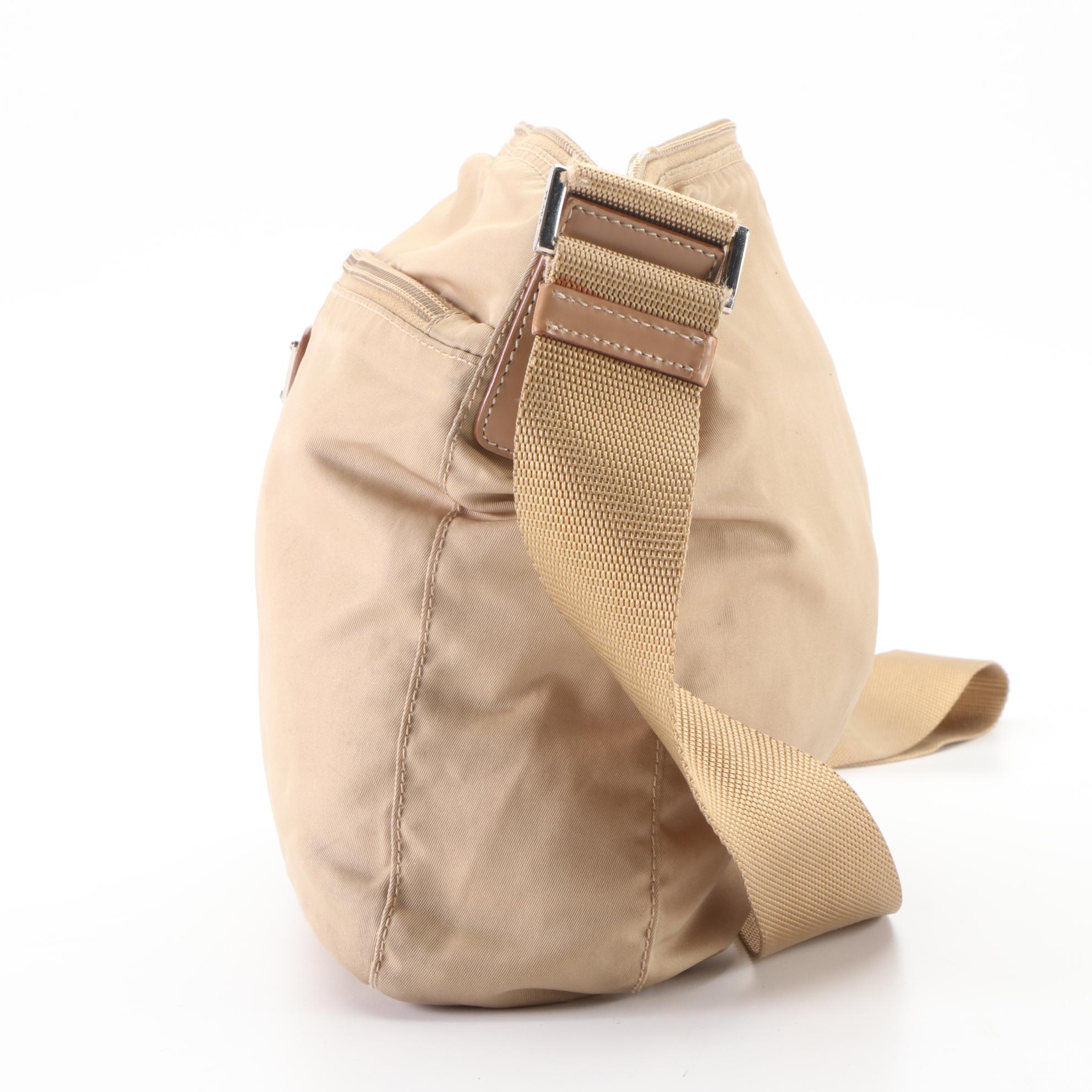 Prada Crossbody Bag in Beige Nylon Twill