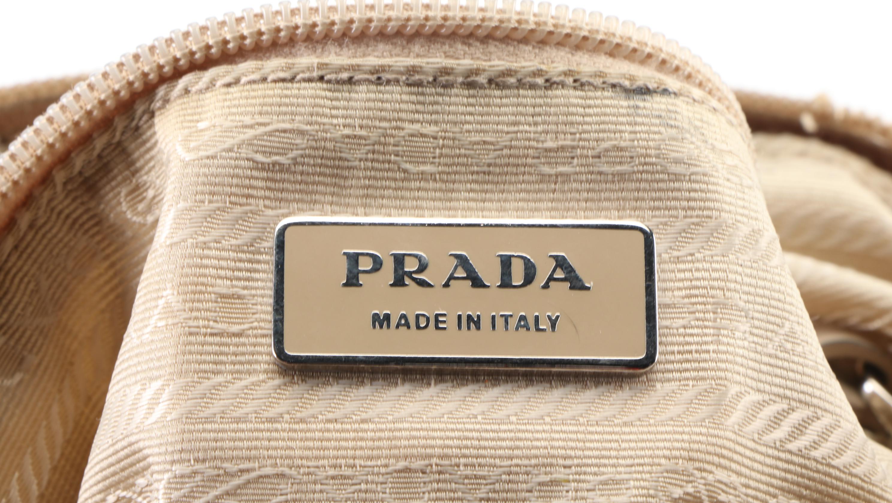 Prada Crossbody Bag in Beige Nylon Twill