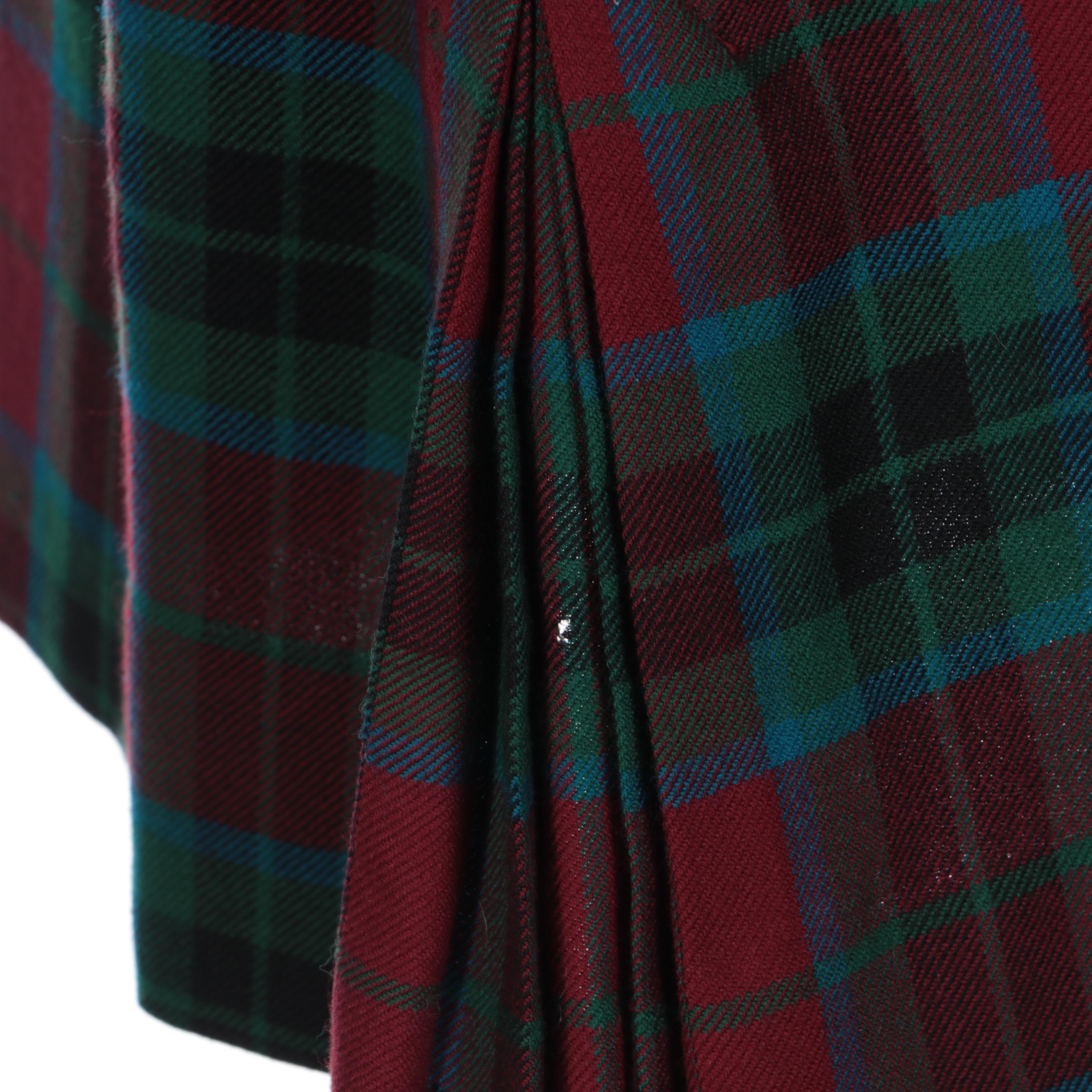 Aljean of Canada Plaid Wool Skirt and Koret of California Pleated Skirt in Black