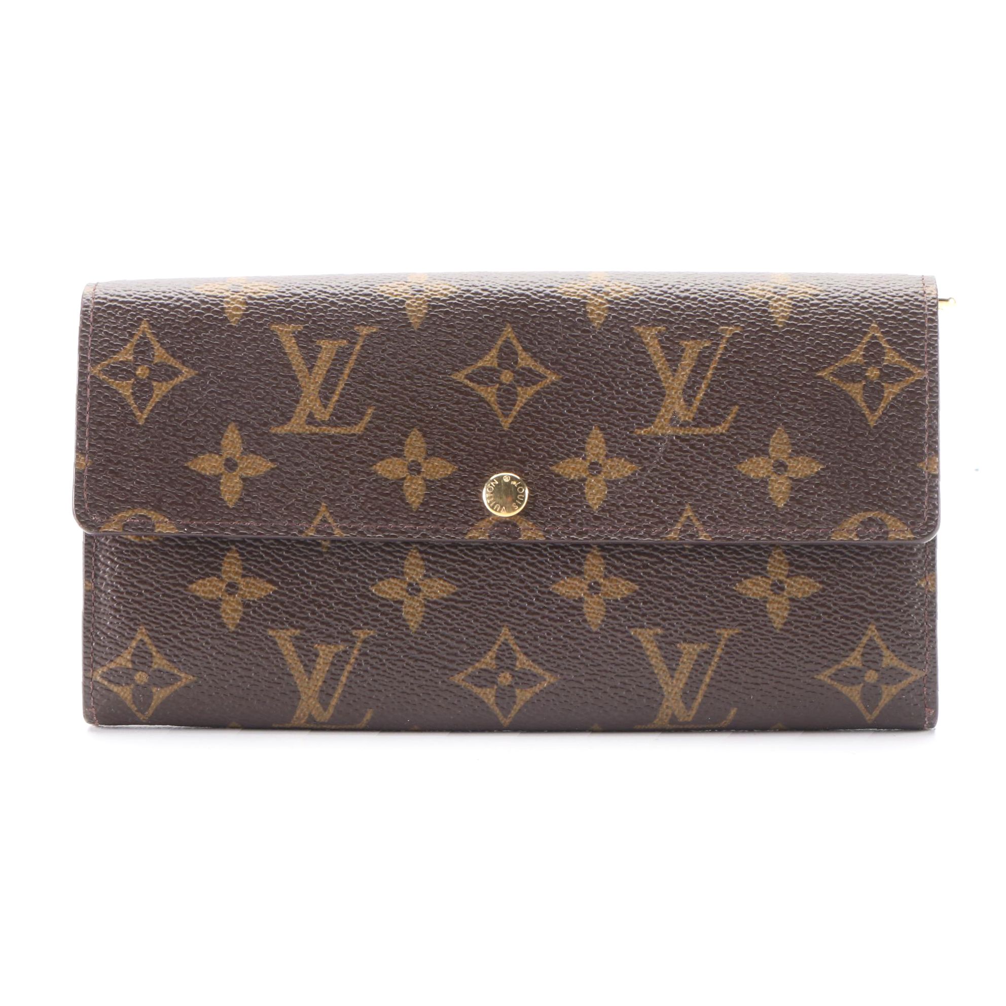 Louis Vuitton Limited Edition Sarah Wallet with Leopard Print Leather Interior