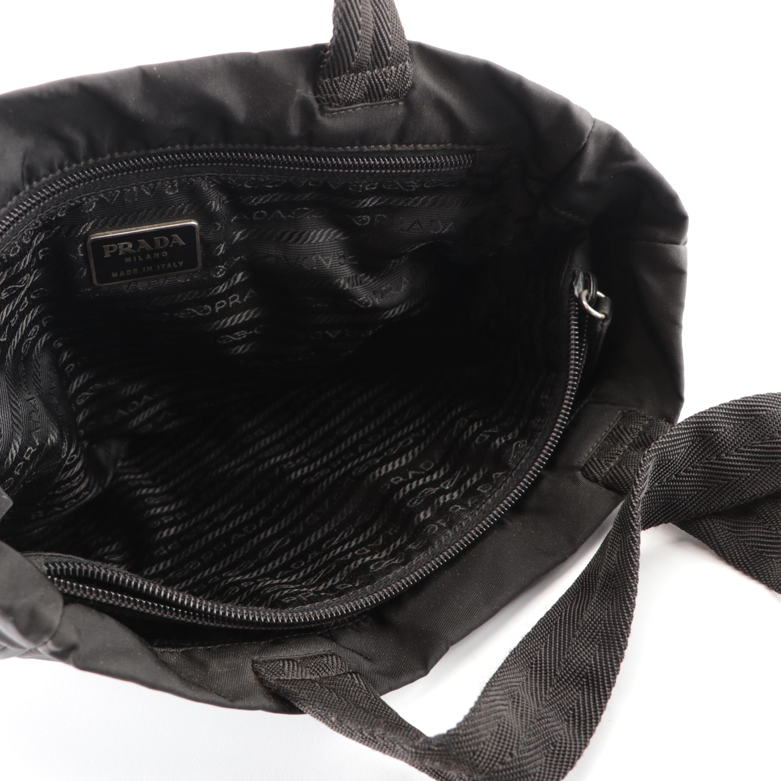 Prada Shoulder Bag in Black Tessuto Nylon