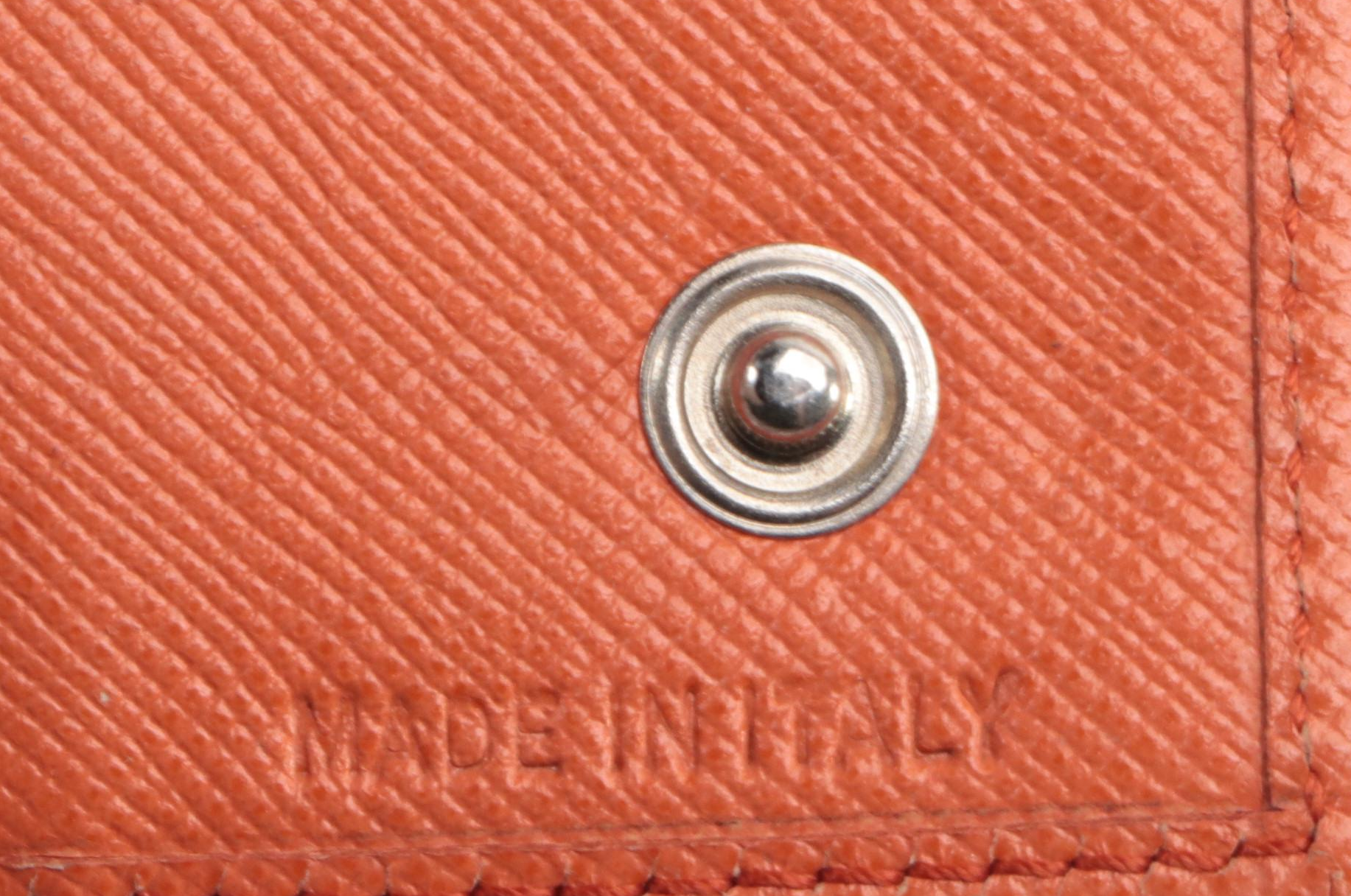 Prada Six-Key Holder in Paprika Saffiano Leather