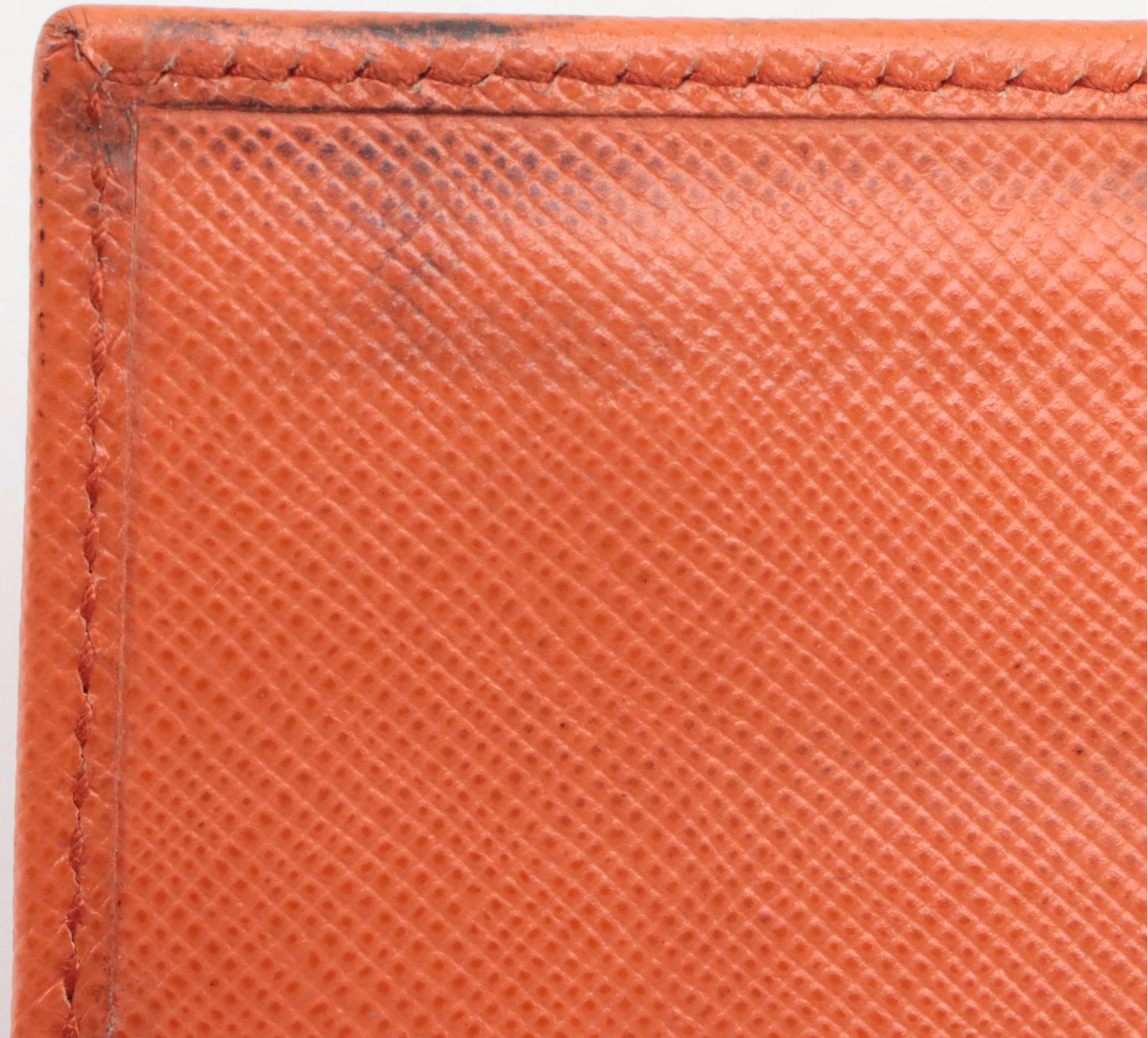 Prada Six-Key Holder in Paprika Saffiano Leather