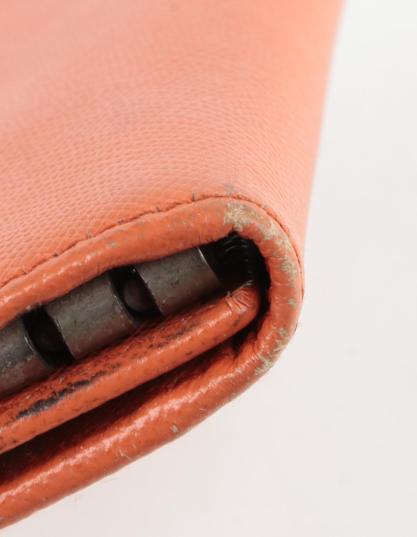 Prada Six-Key Holder in Paprika Saffiano Leather