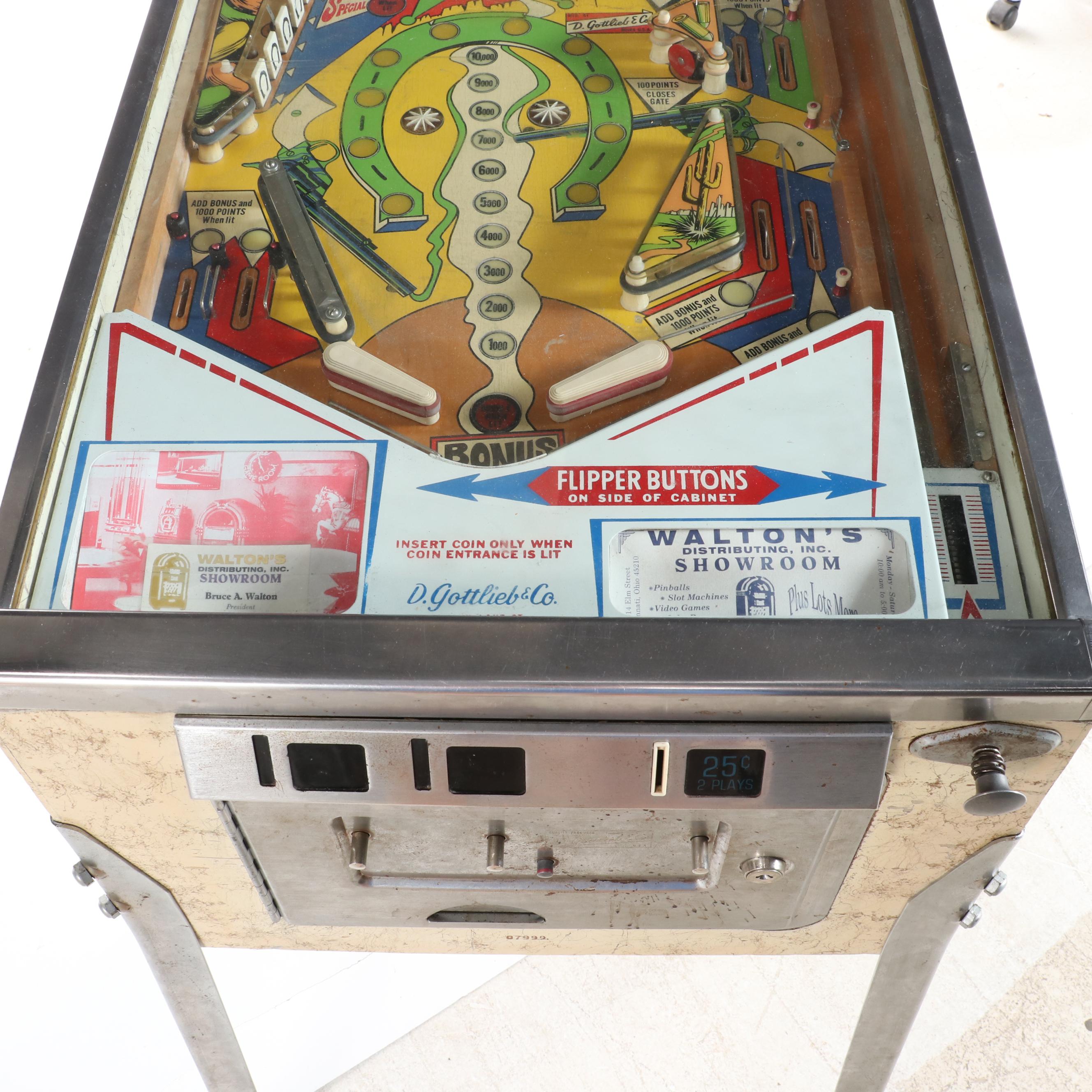 Gottlieb's "Lawman" Two Player Pinball Machine