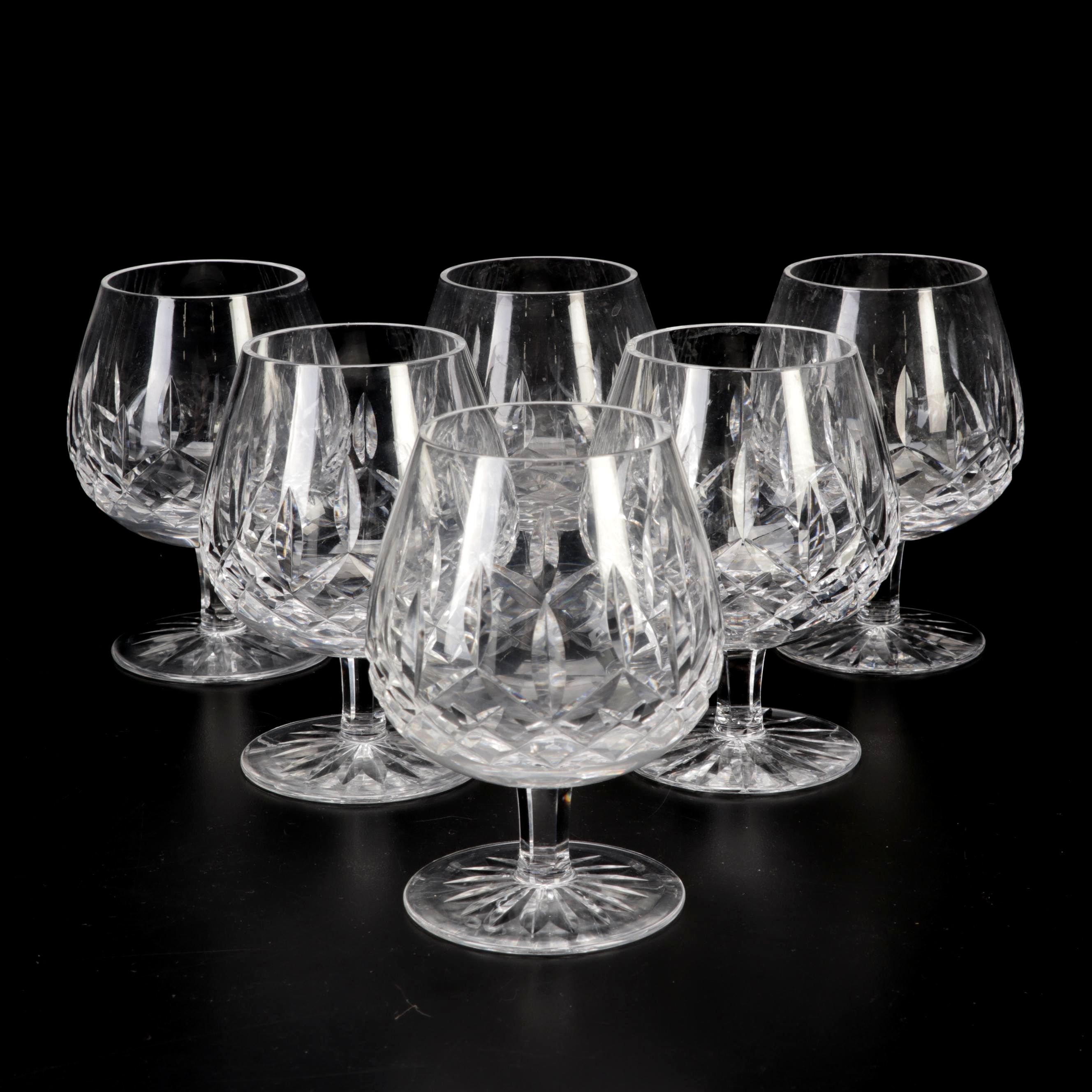 Waterford "Lismore" Cut Crystal Brandy Snifters