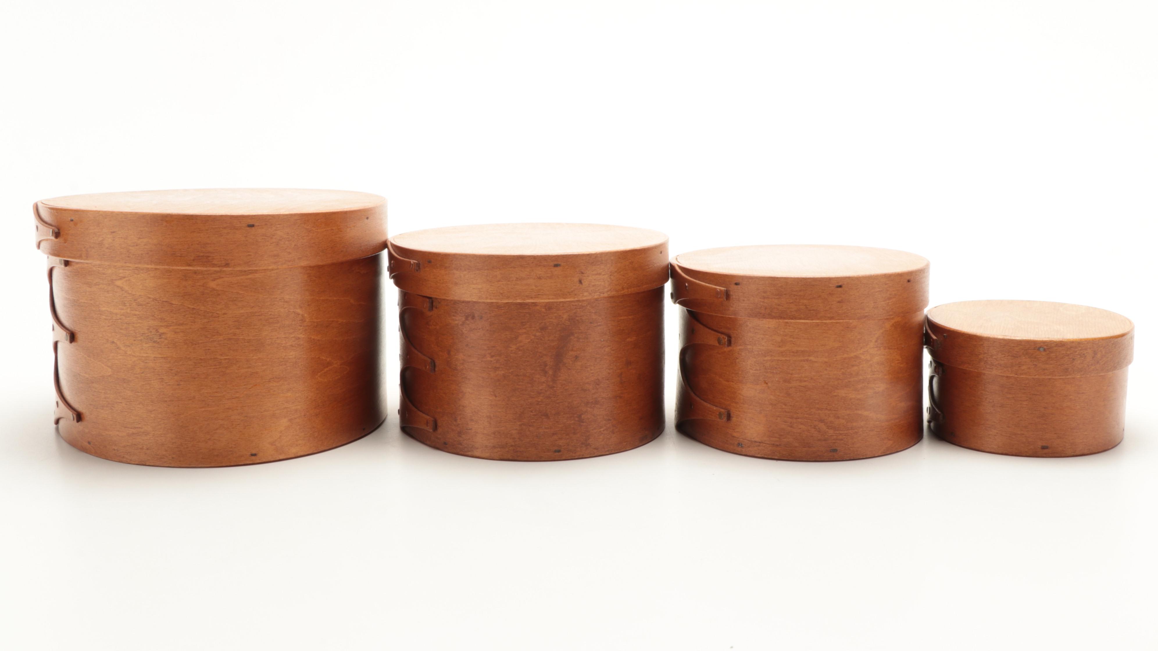 Frye's Measure Mill Shaker Style Graduated Bentwood Boxes