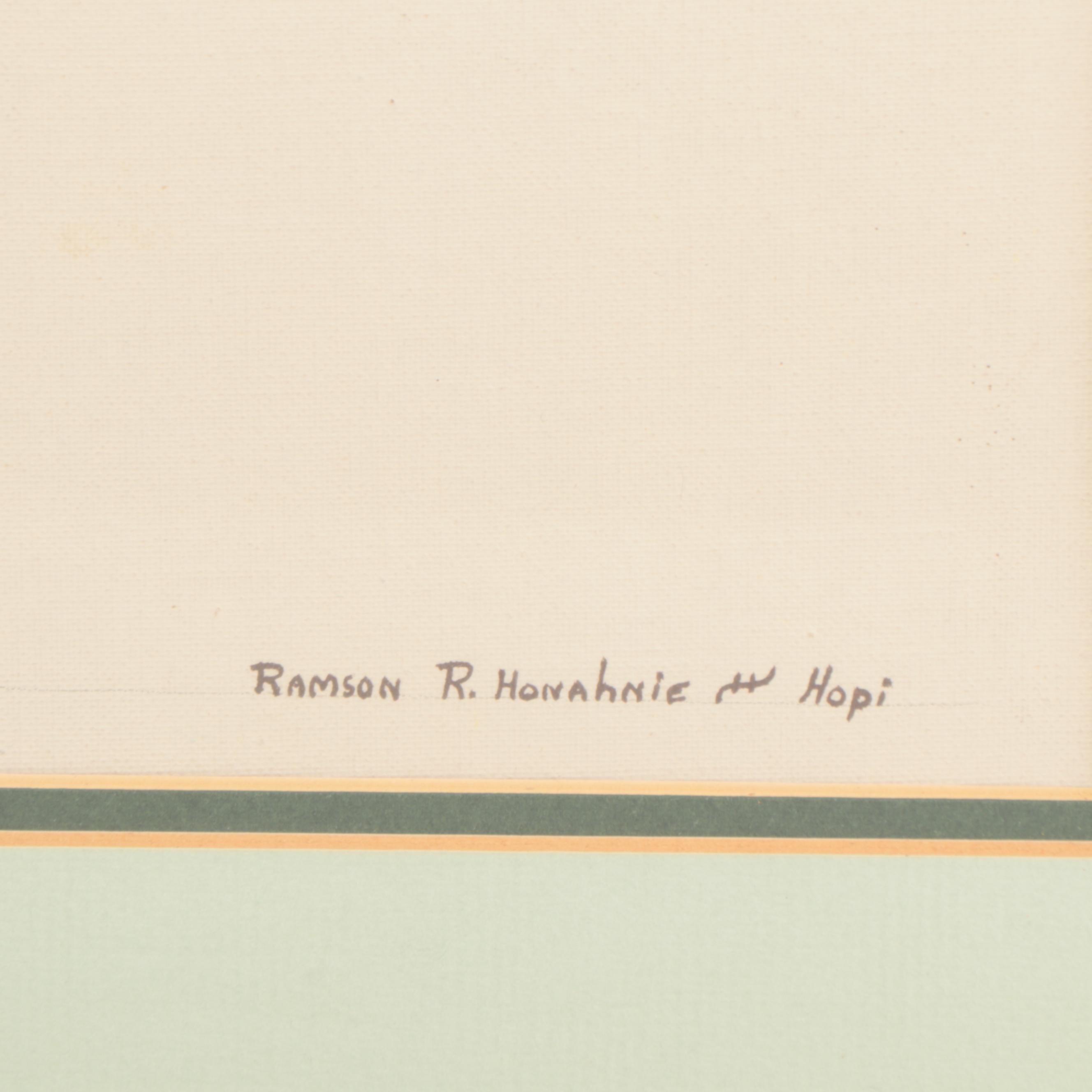 Ramson R. Honahnie Acrylic Painting "Hopi Eagle Dancer"