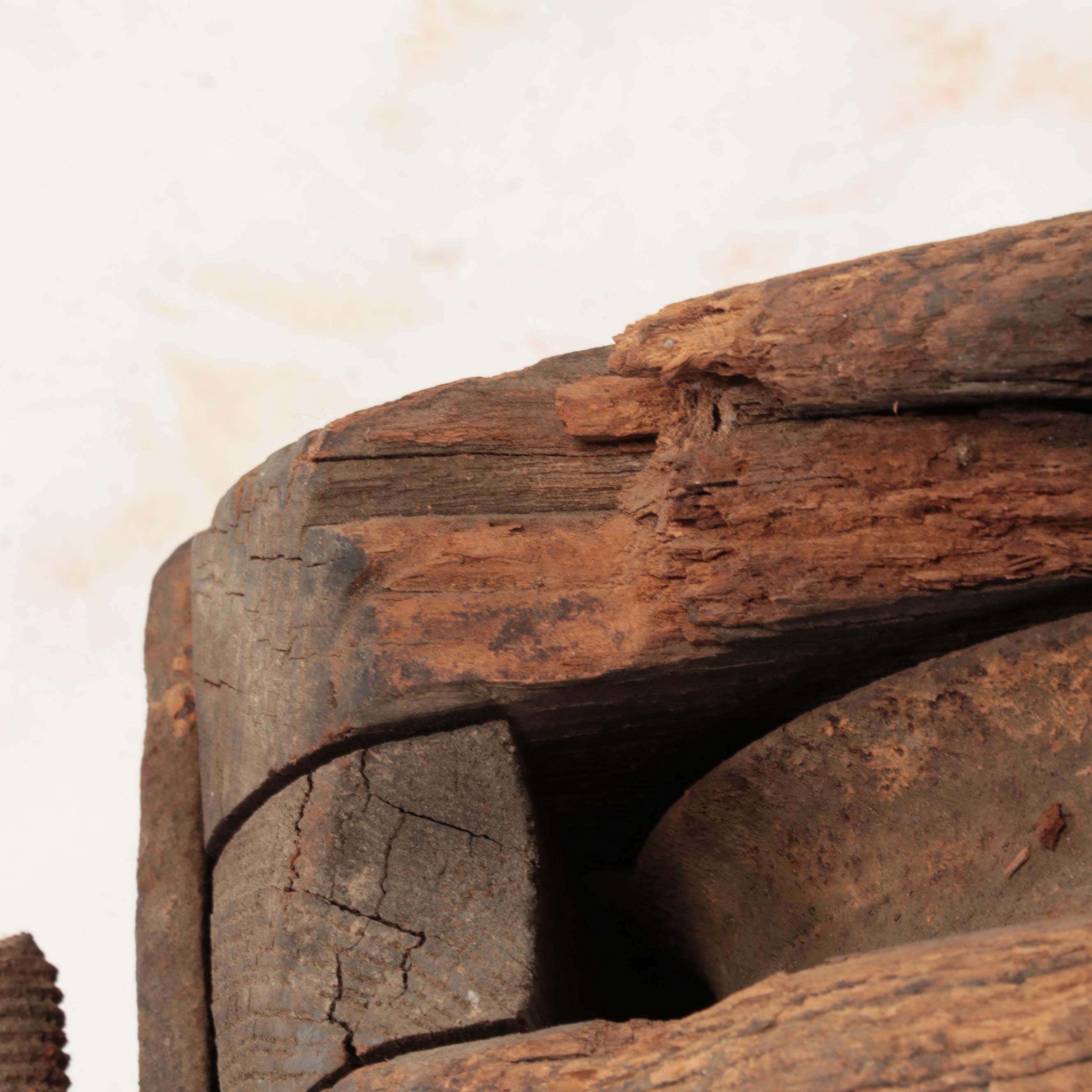 Triple Block Tackle Pulley, Late 19th to Early 20th Century