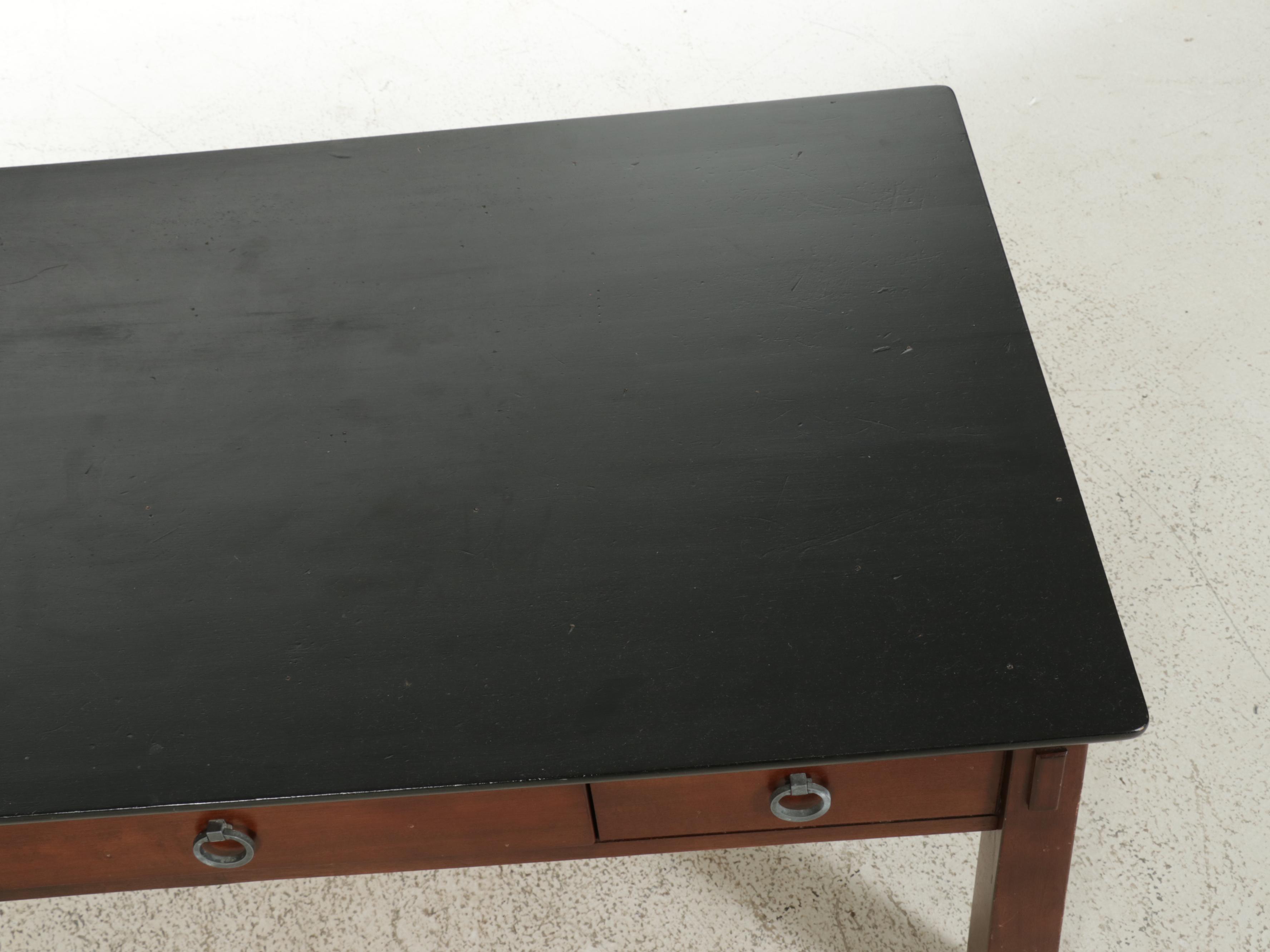 American Signature Single-Drawer Coffee Table with Ebonized Wood Top