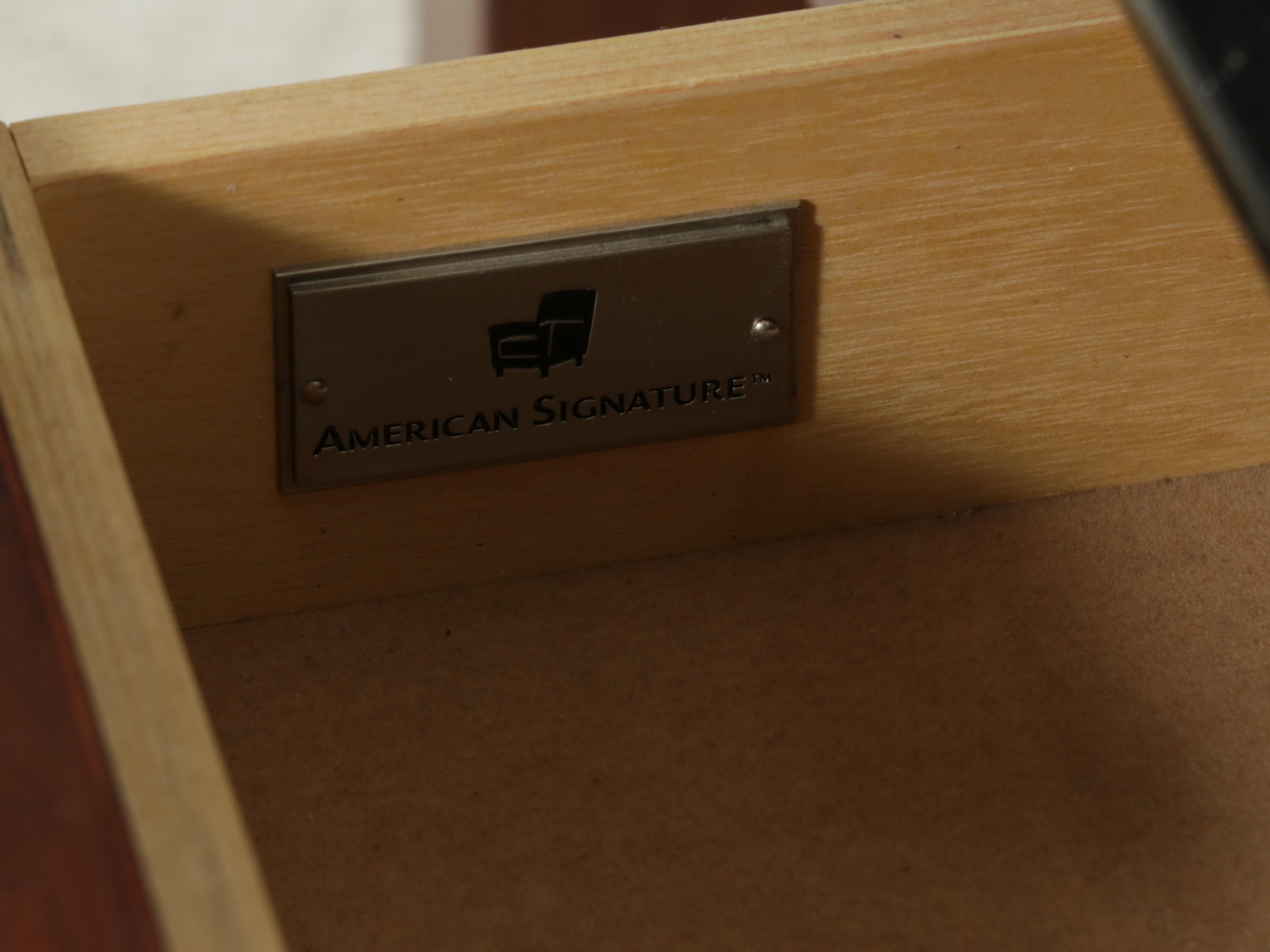 American Signature Single-Drawer Coffee Table with Ebonized Wood Top