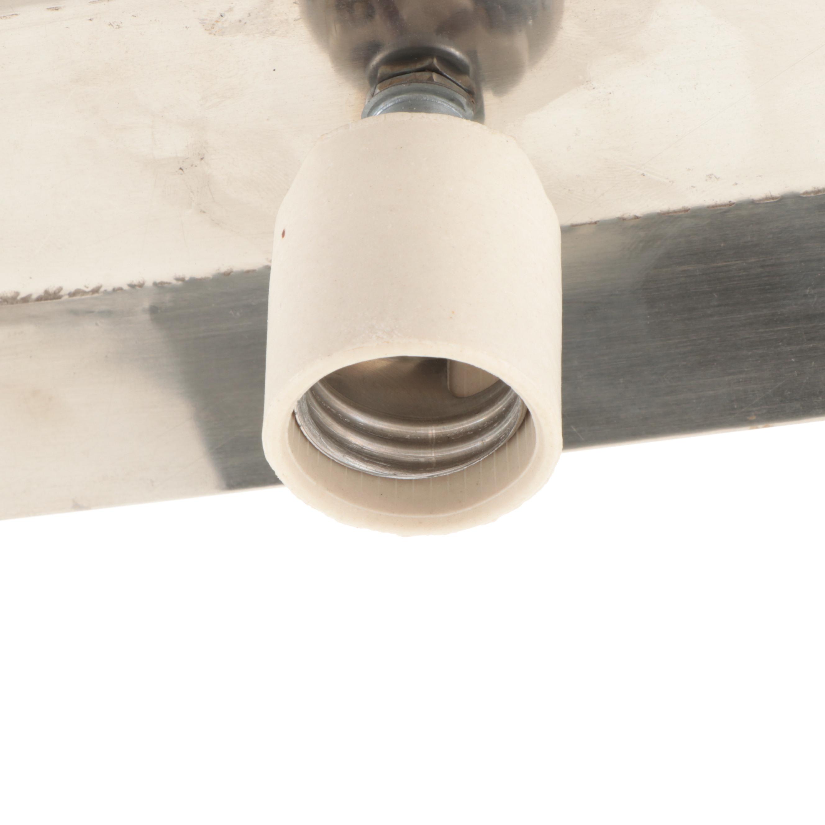 Wooden Shade Modernist Style Sculptural Accent Lamp