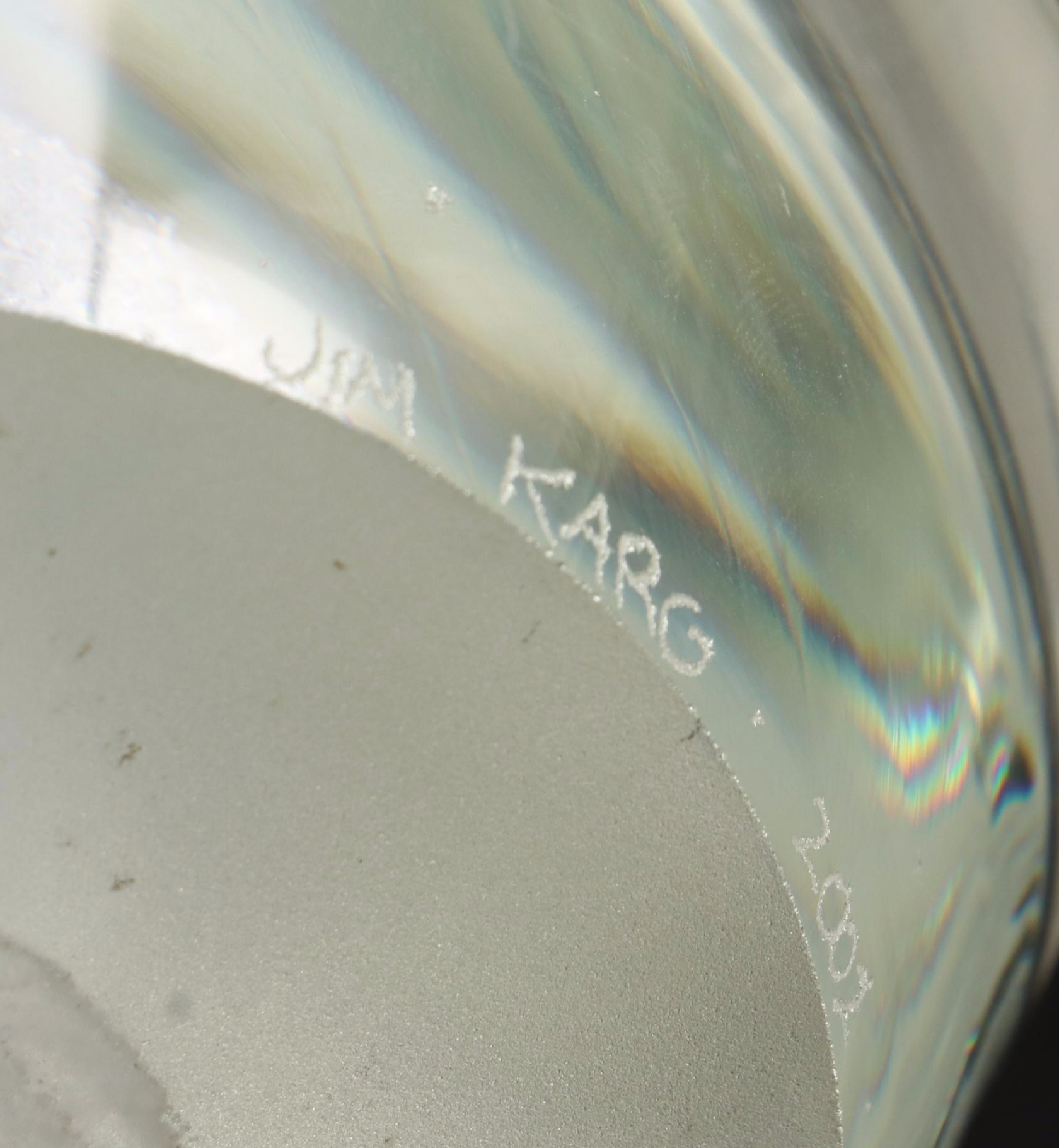 Jim Karg Art Glass Sculpture, 2002