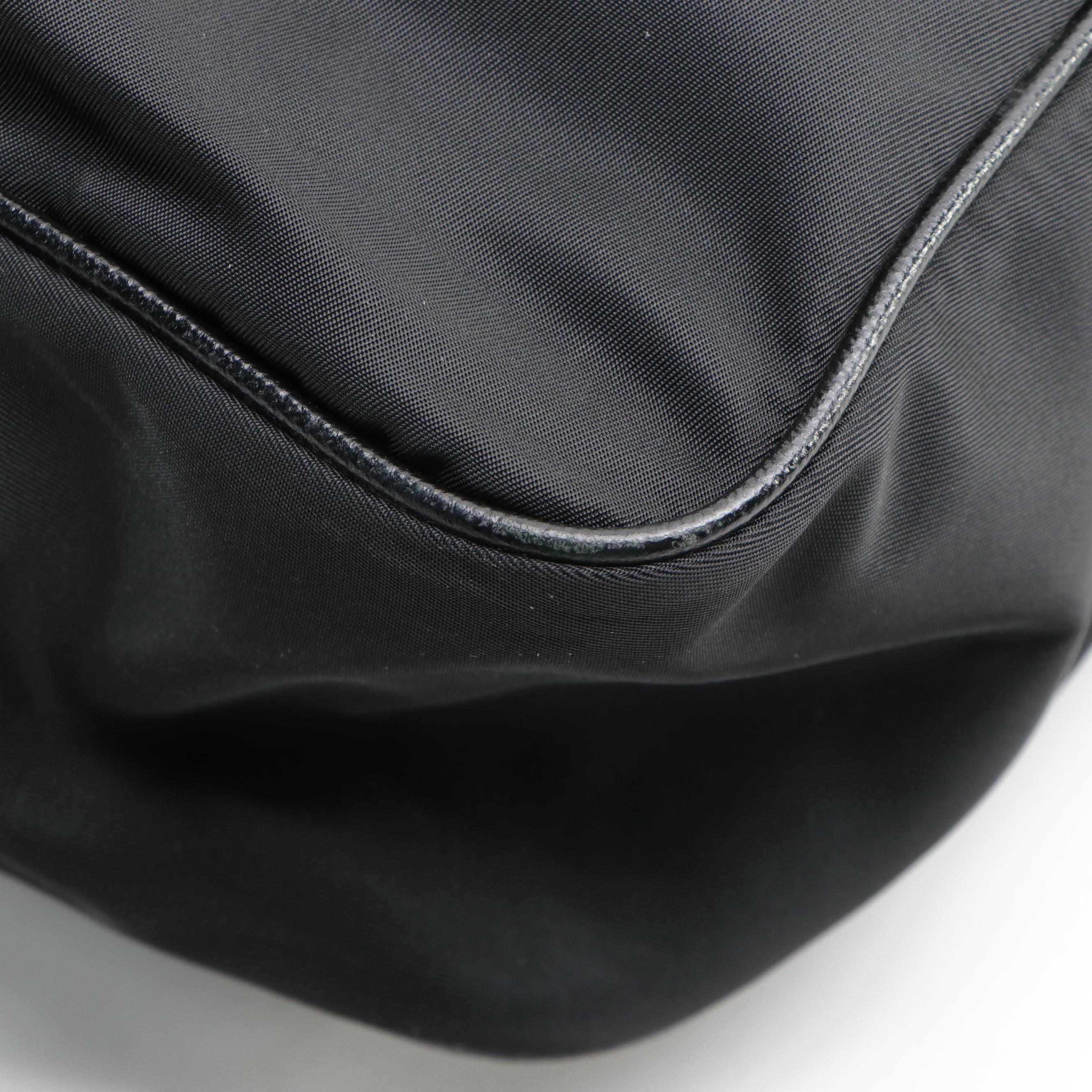 Prada Crossbody Bag in Black Tessuto Nylon and Saffiano Leather