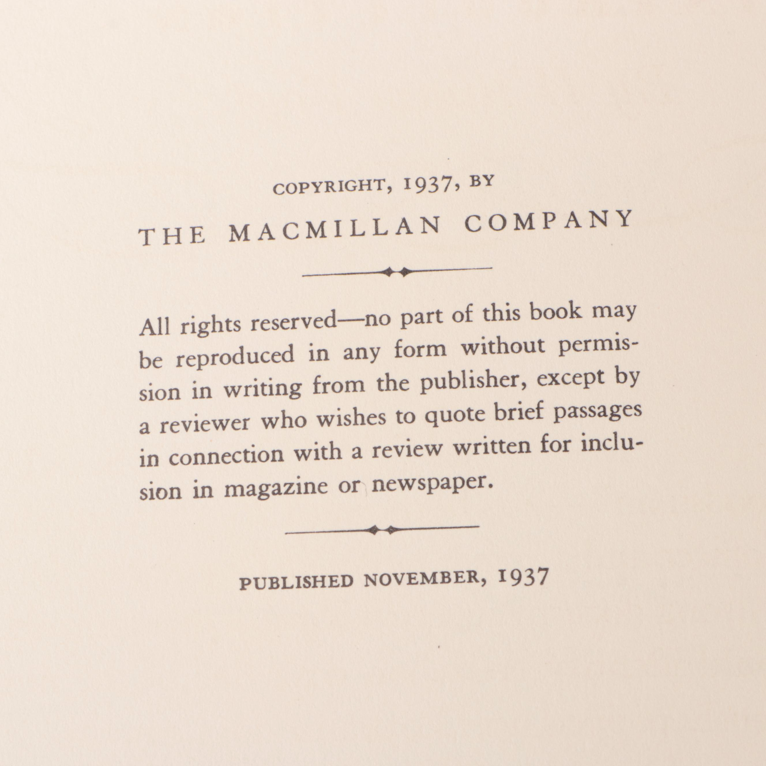 First Edition Thus "The Birds of America" by John James Audubon, 1937