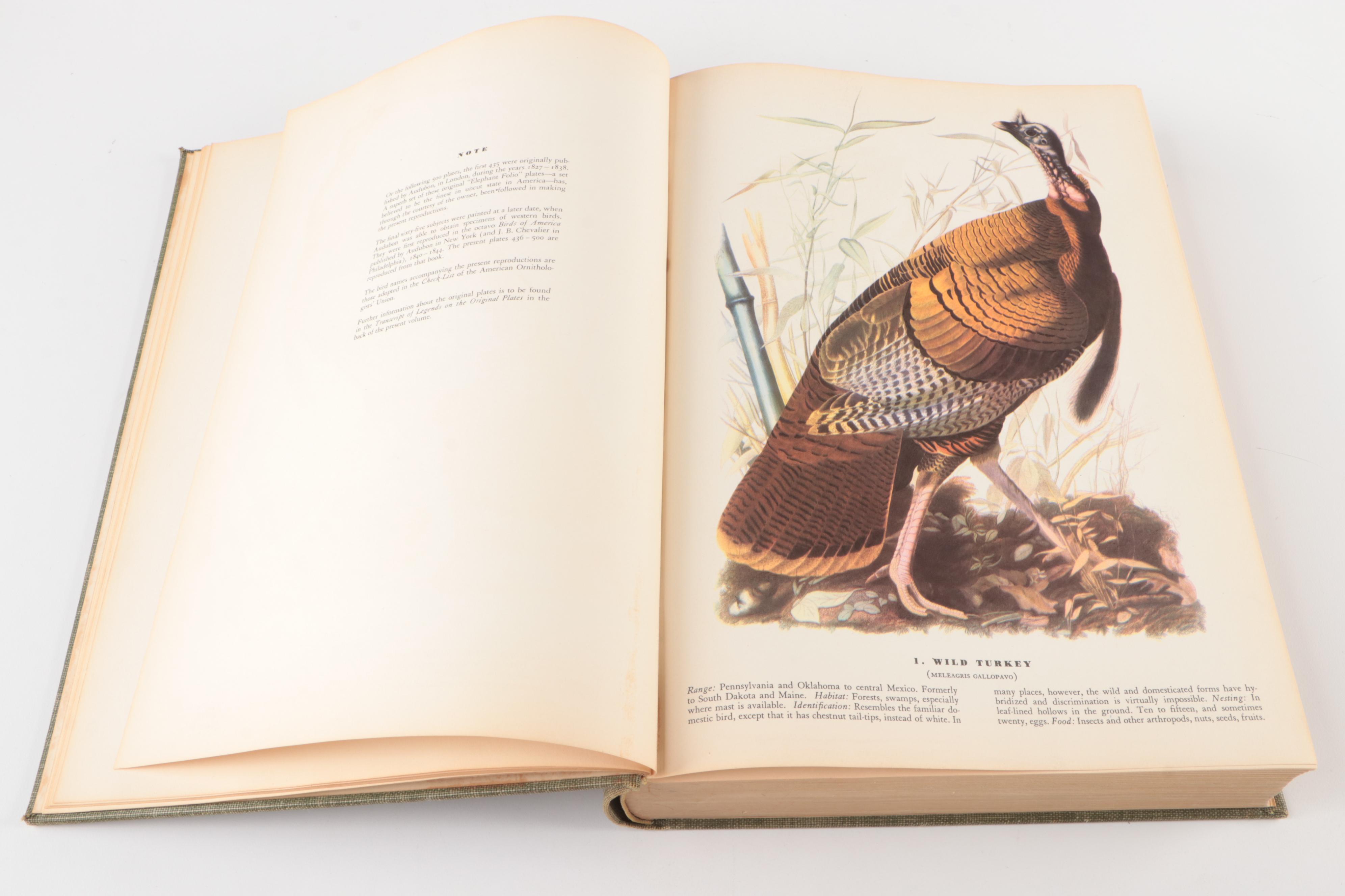 First Edition Thus "The Birds of America" by John James Audubon, 1937