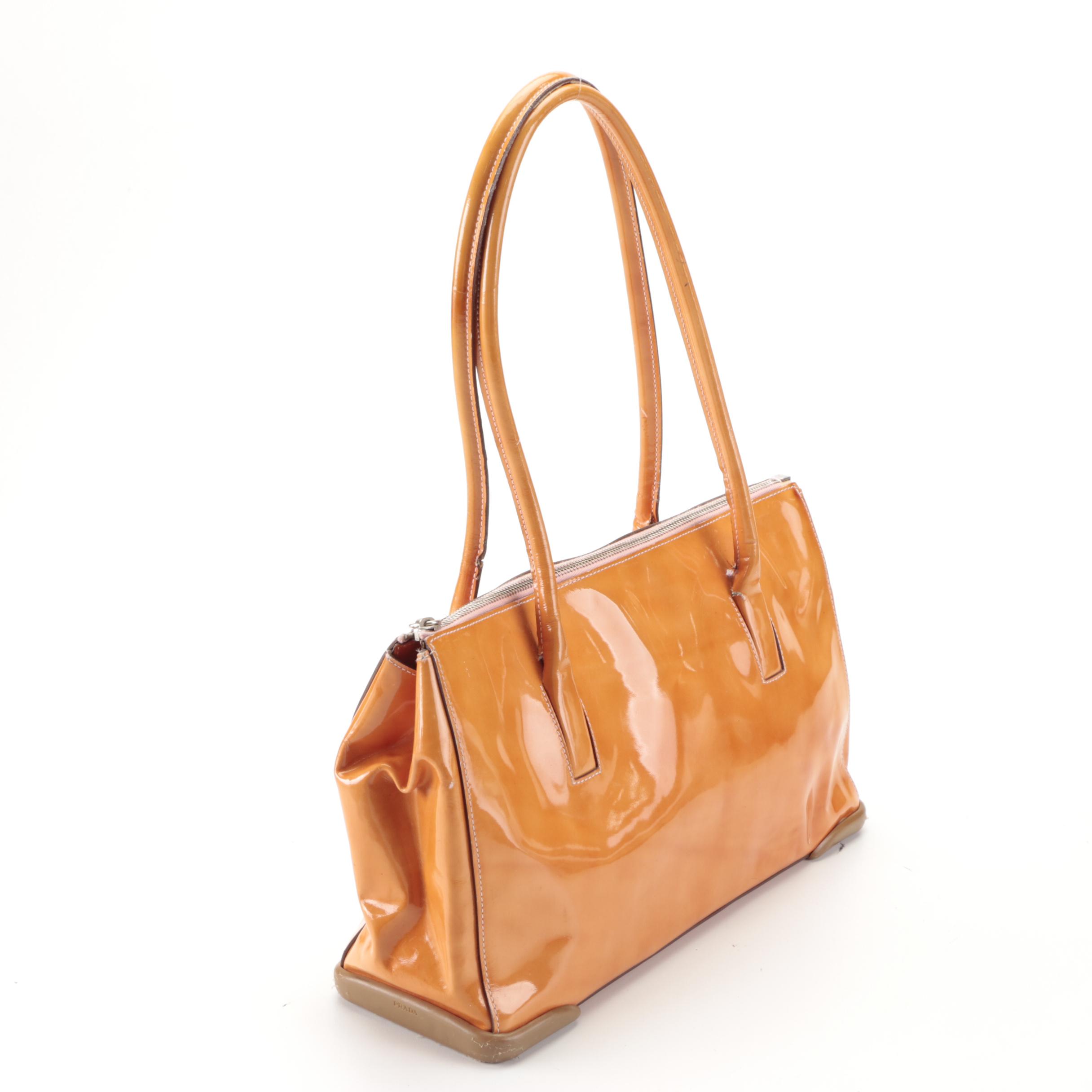 Prada East West Shoulder Bag in Patent Leather