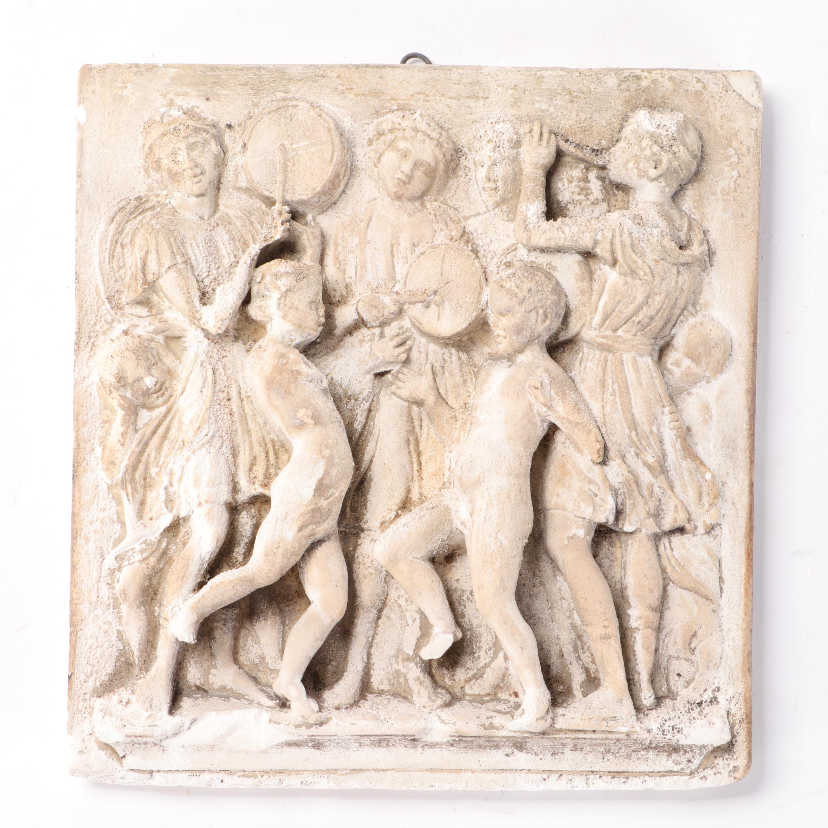 Neoclassical Plaster and Wooden Column Capitals With Mold and Frieze