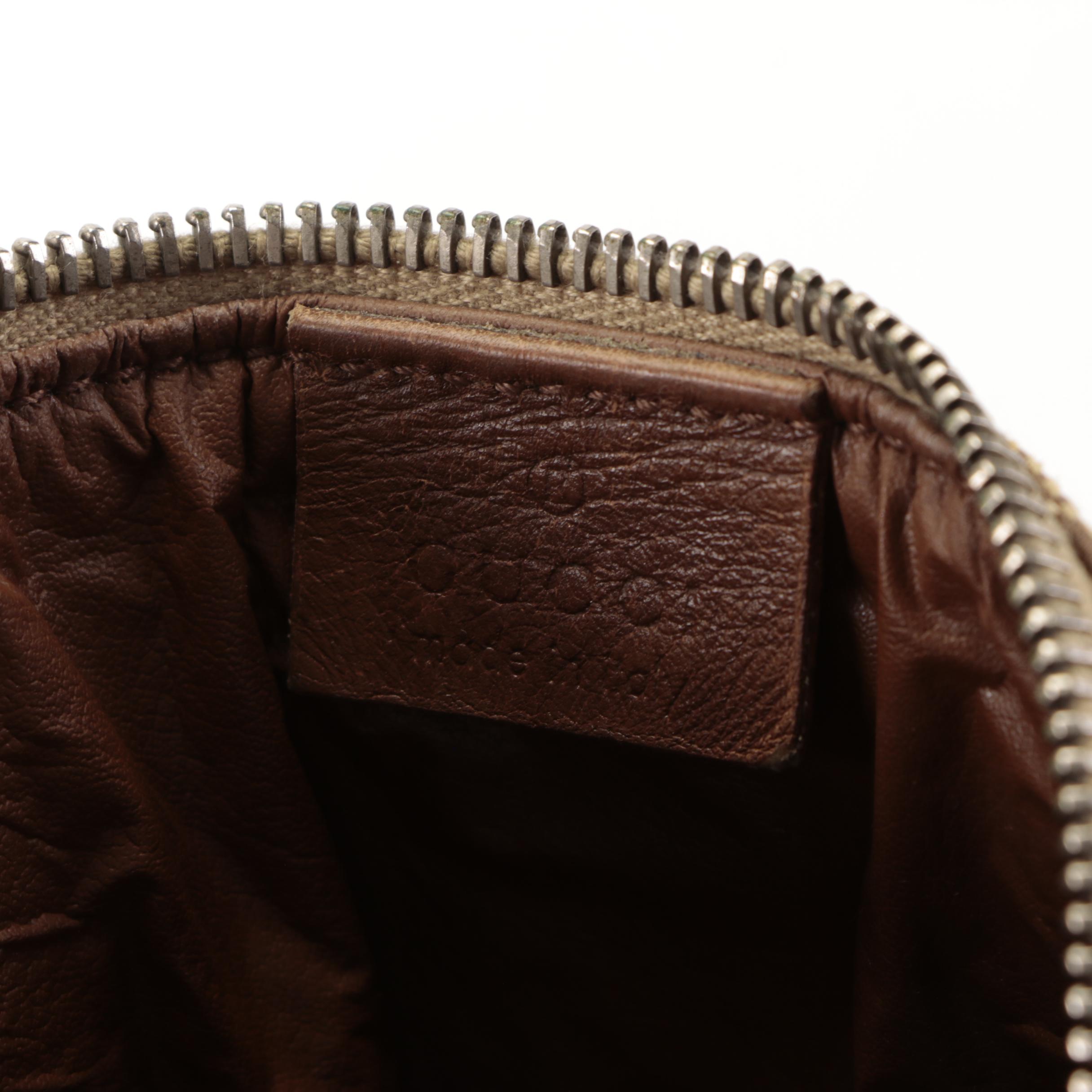 Gucci Toiletry Case in GG Canvas with Web Stripe and Leather Trim