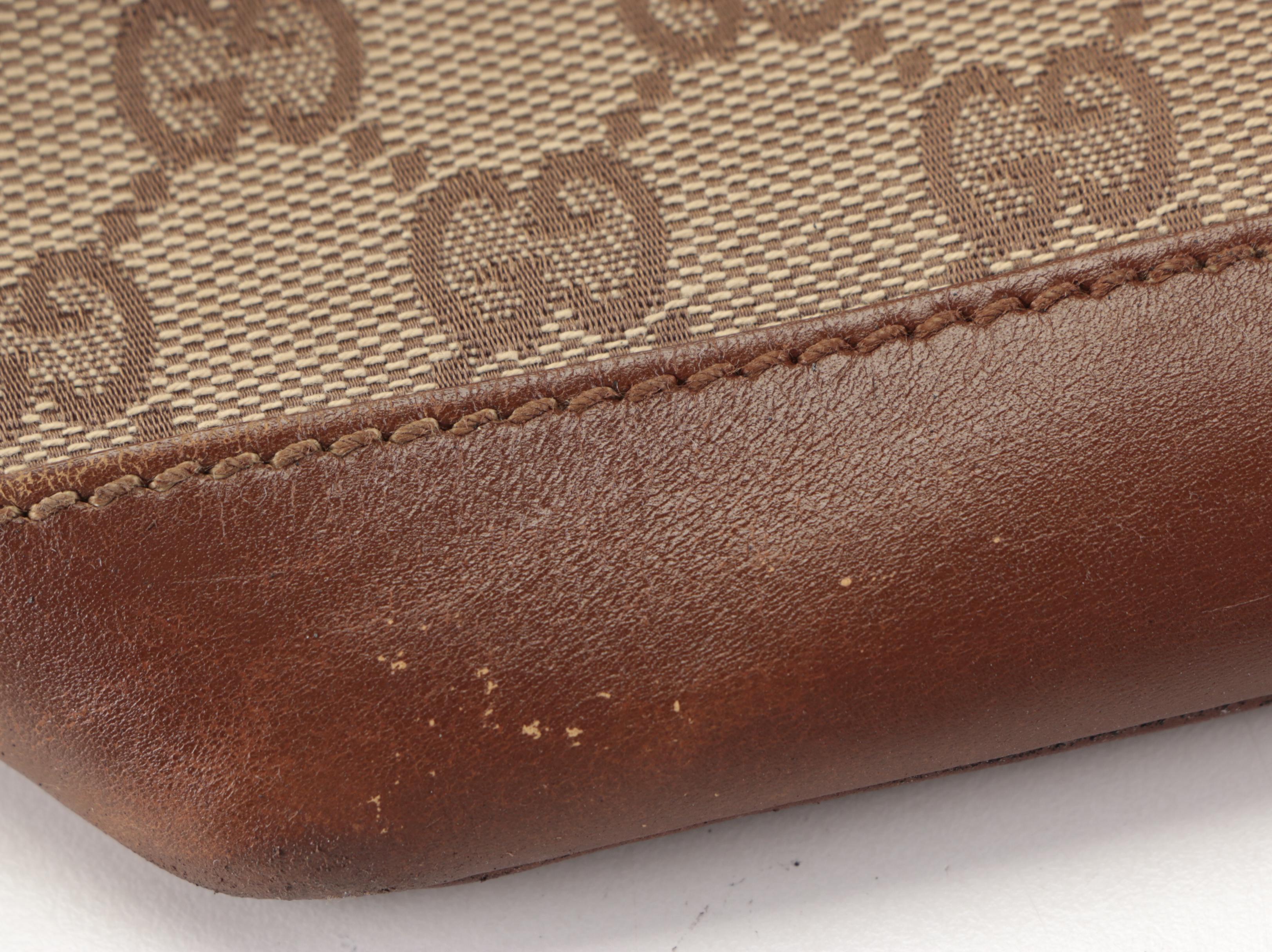 Gucci Toiletry Case in GG Canvas with Web Stripe and Leather Trim