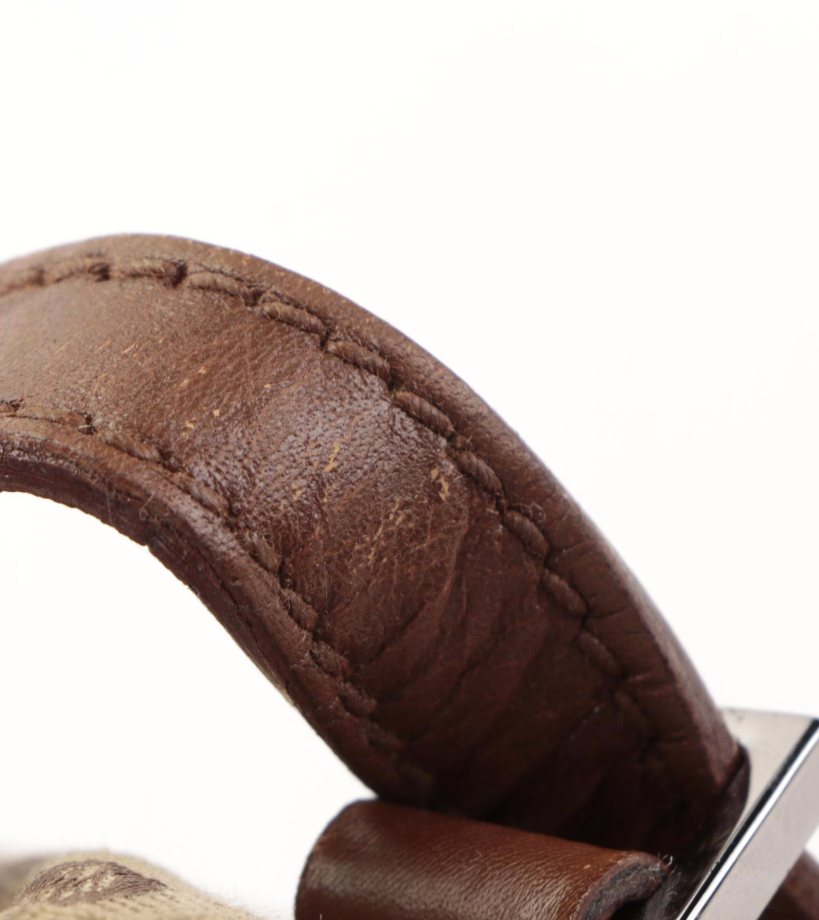 Gucci Toiletry Case in GG Canvas with Web Stripe and Leather Trim