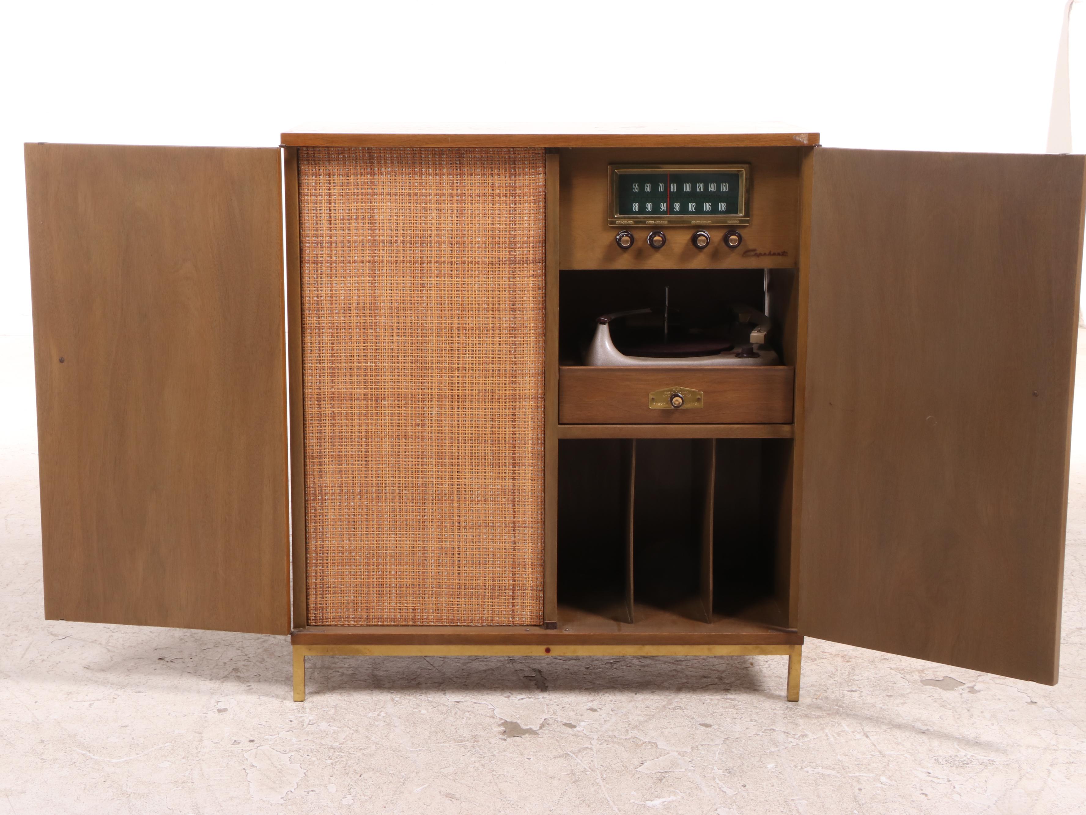 Capehart Stereo System in Dunbar Mid Century Modern Console Cabinet