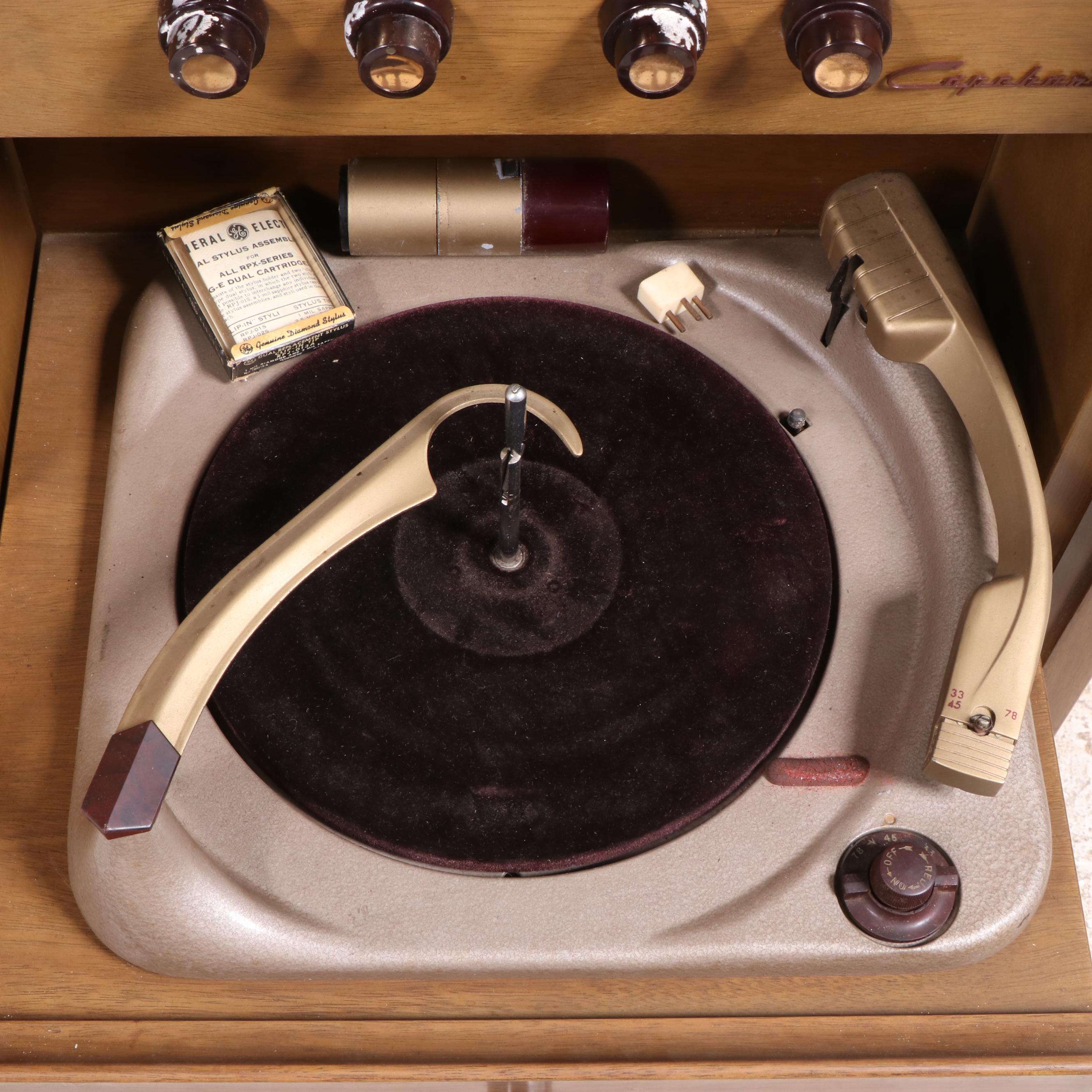Capehart Stereo System in Dunbar Mid Century Modern Console Cabinet