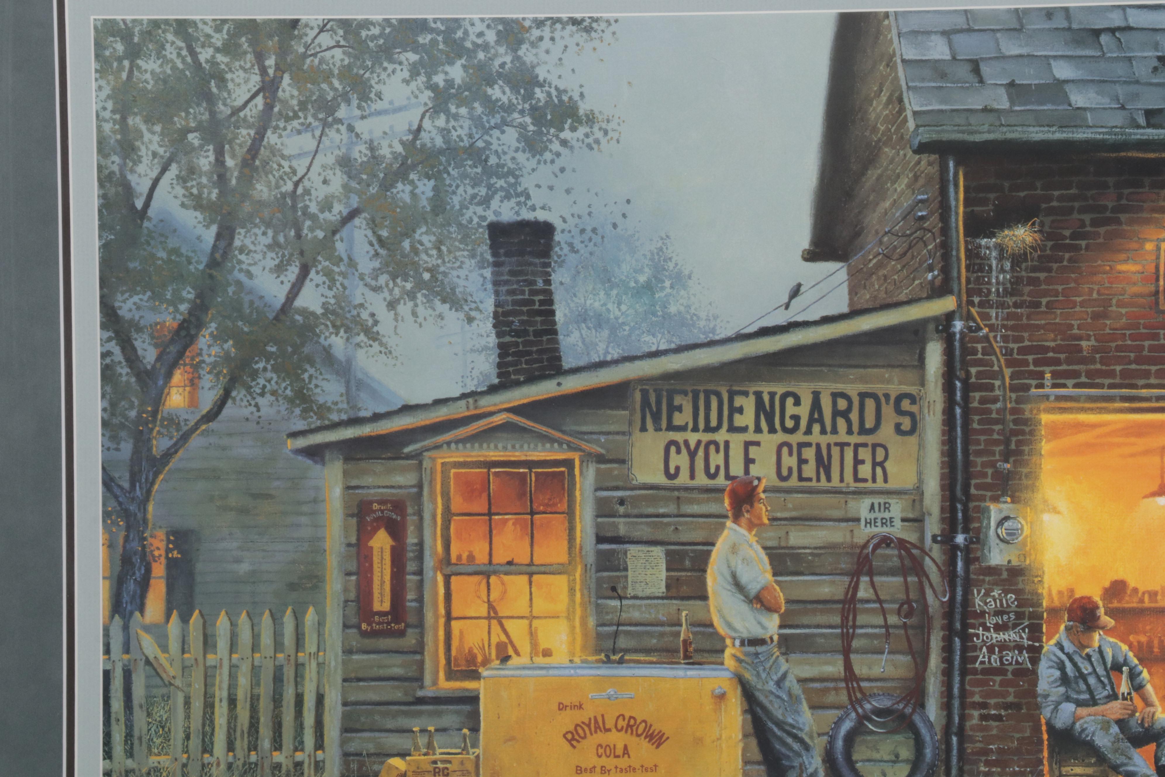 Dave Barnhouse Offset Lithograph "King of the Road," 1995