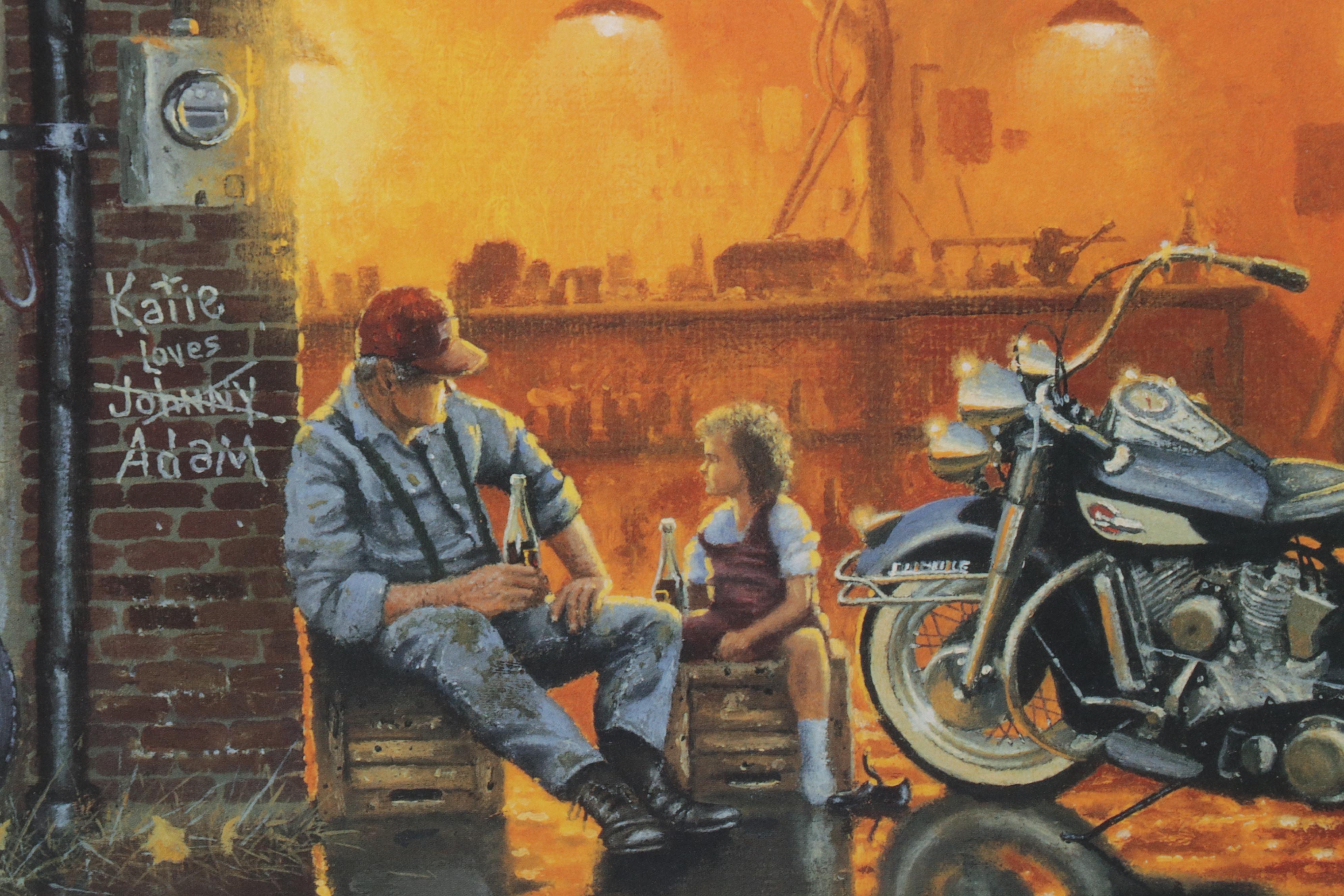 Dave Barnhouse Offset Lithograph "King of the Road," 1995