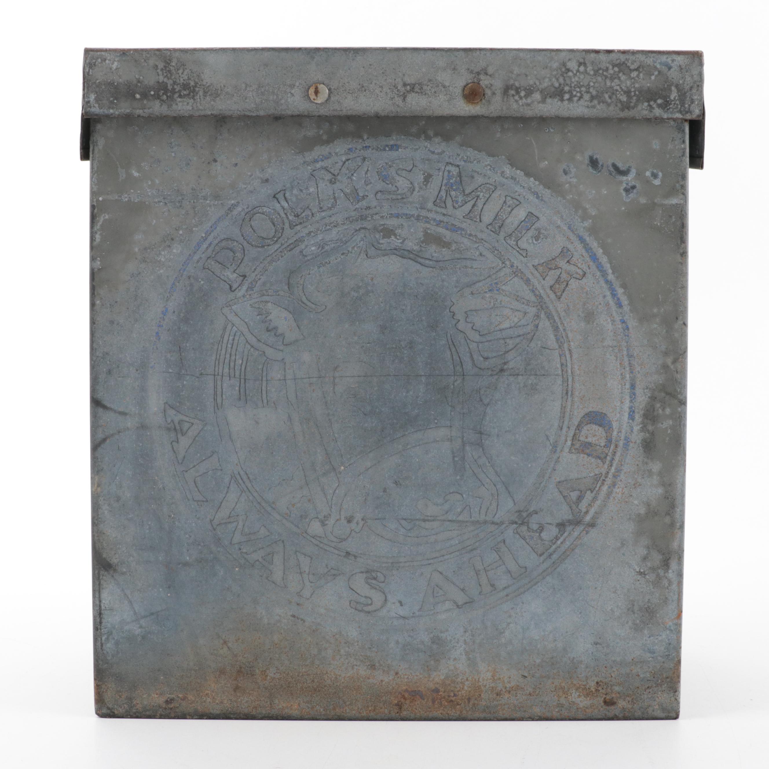Polk's Milk Metal Container, Late 19th Century