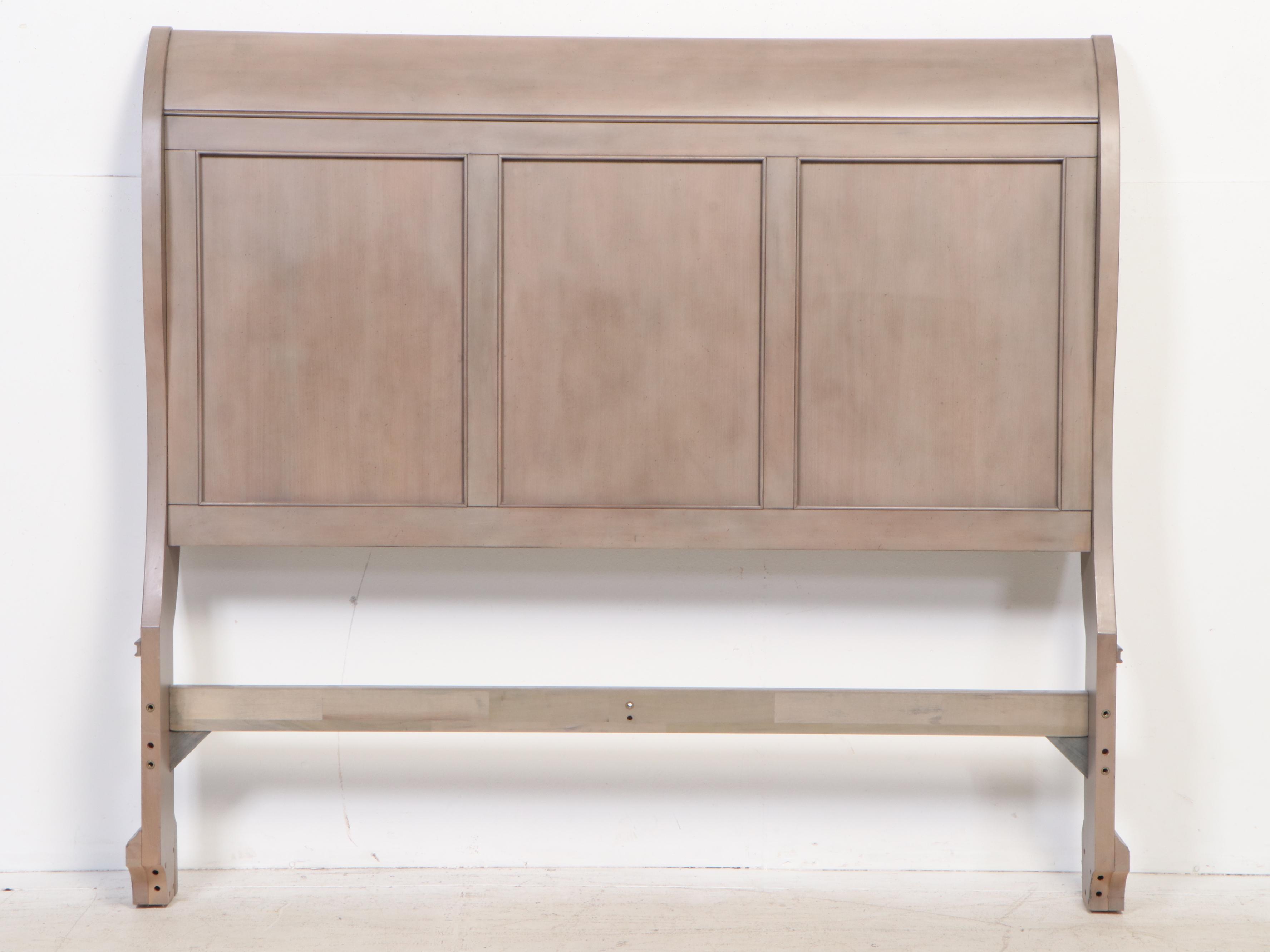 Cresent Fine Furniture "Melrose" Beech Queen Size Bed Frame in Gray Finish