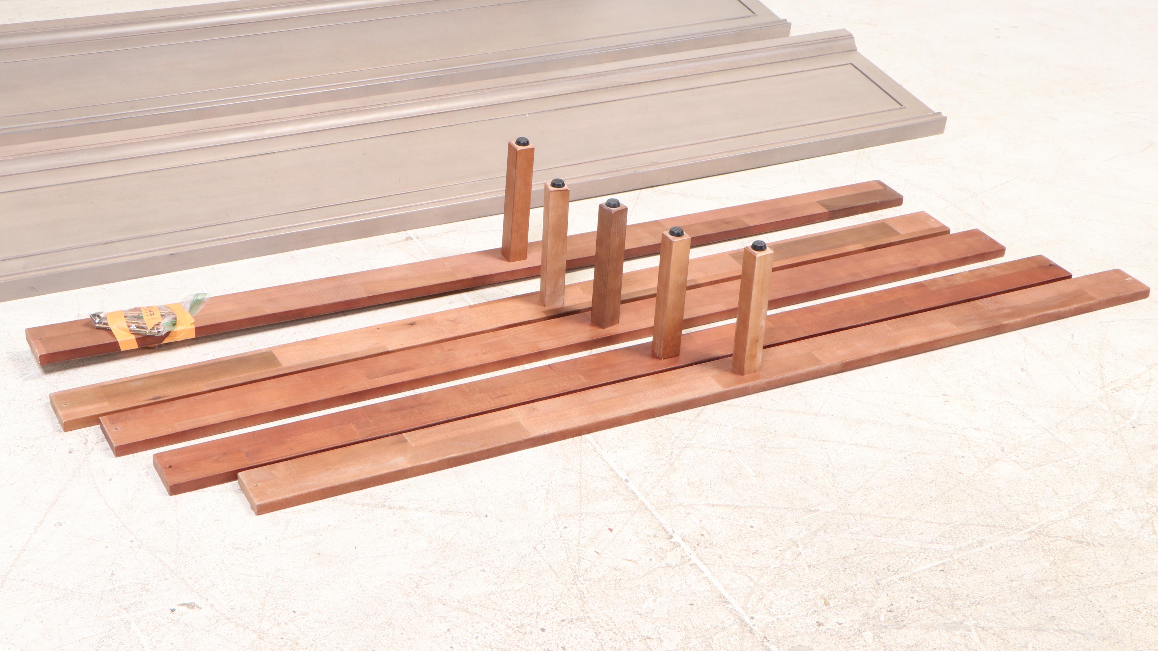 Cresent Fine Furniture "Melrose" Beech Queen Size Bed Frame in Gray Finish