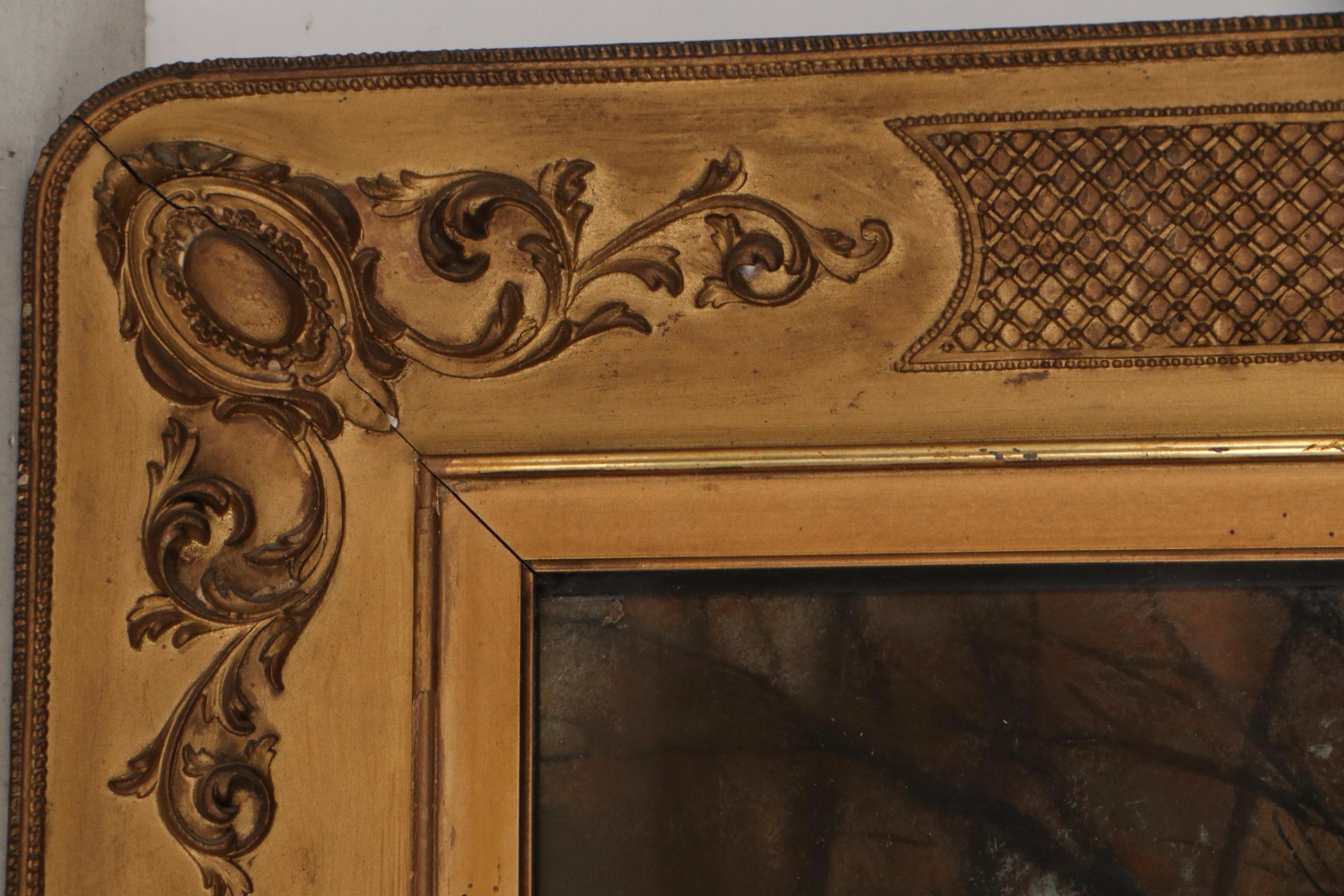 Adolph Schepansky Woodland Landscape Pastel Drawing