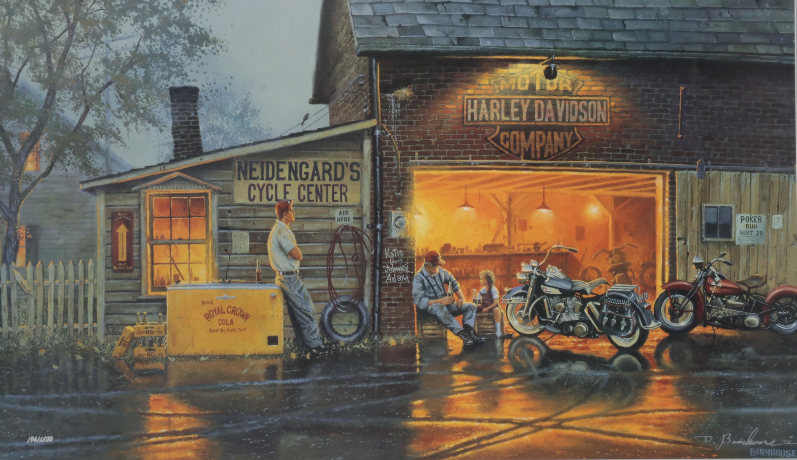 Dave Barnhouse Offset Lithograph "King of the Road," 1995