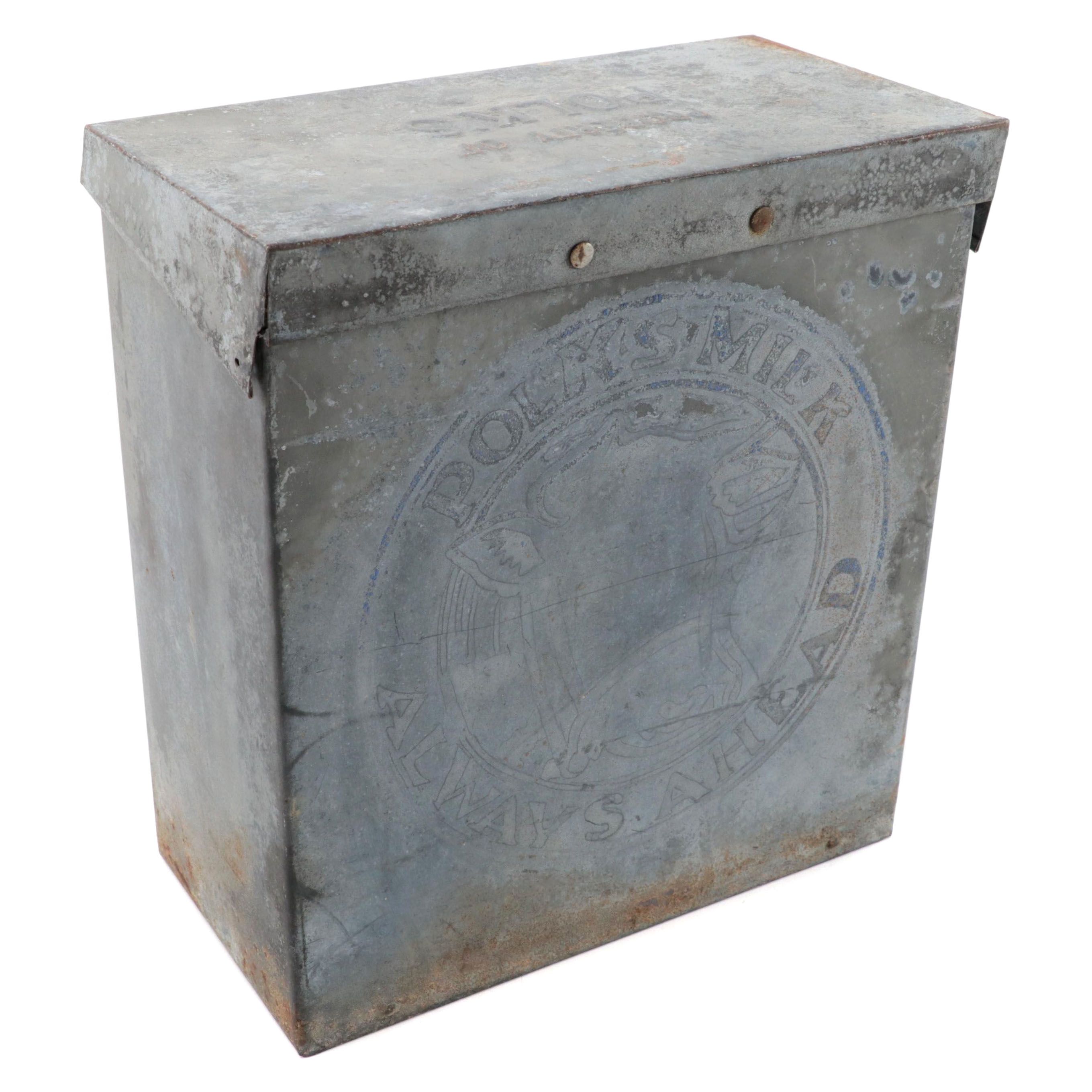 Polk's Milk Metal Container, Late 19th Century