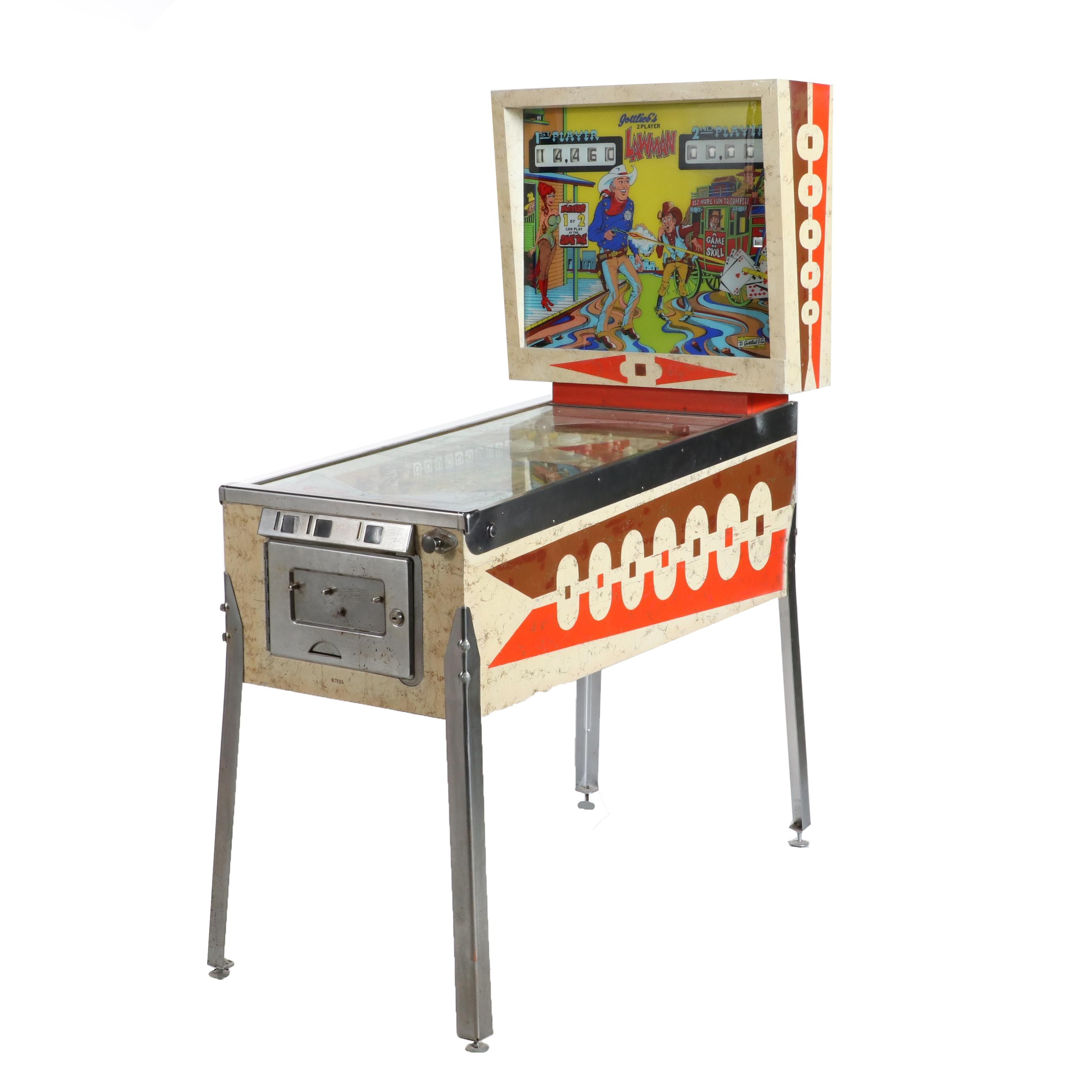 Gottlieb's "Lawman" Two Player Pinball Machine