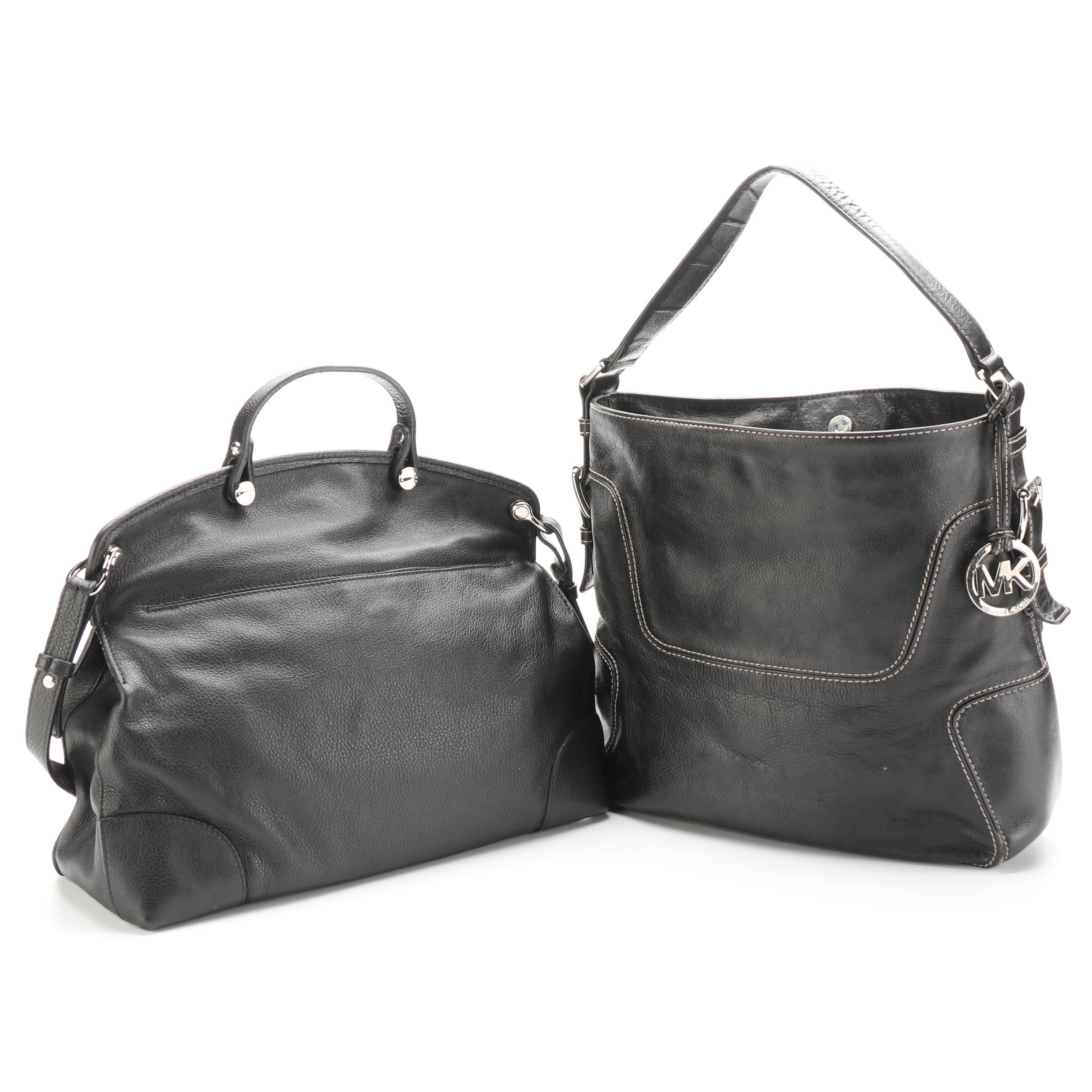 Furla Cartella Tote with MICHAEL Michael Kors Hobo Bag in Black Grained Leather