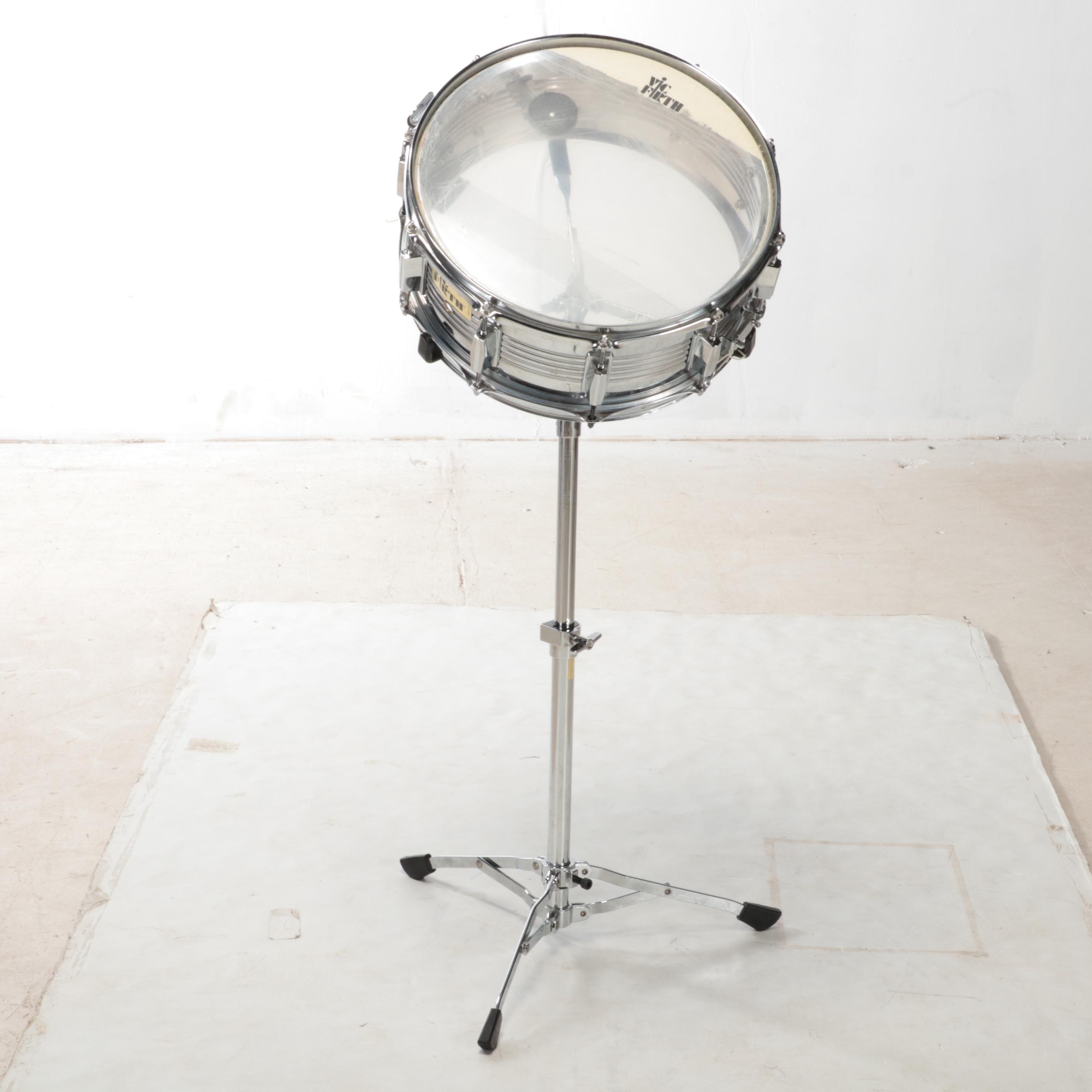 Vic Firth Snare Drum, Stand and Case with Pearl Forum Series 16" Floor Tom Drum